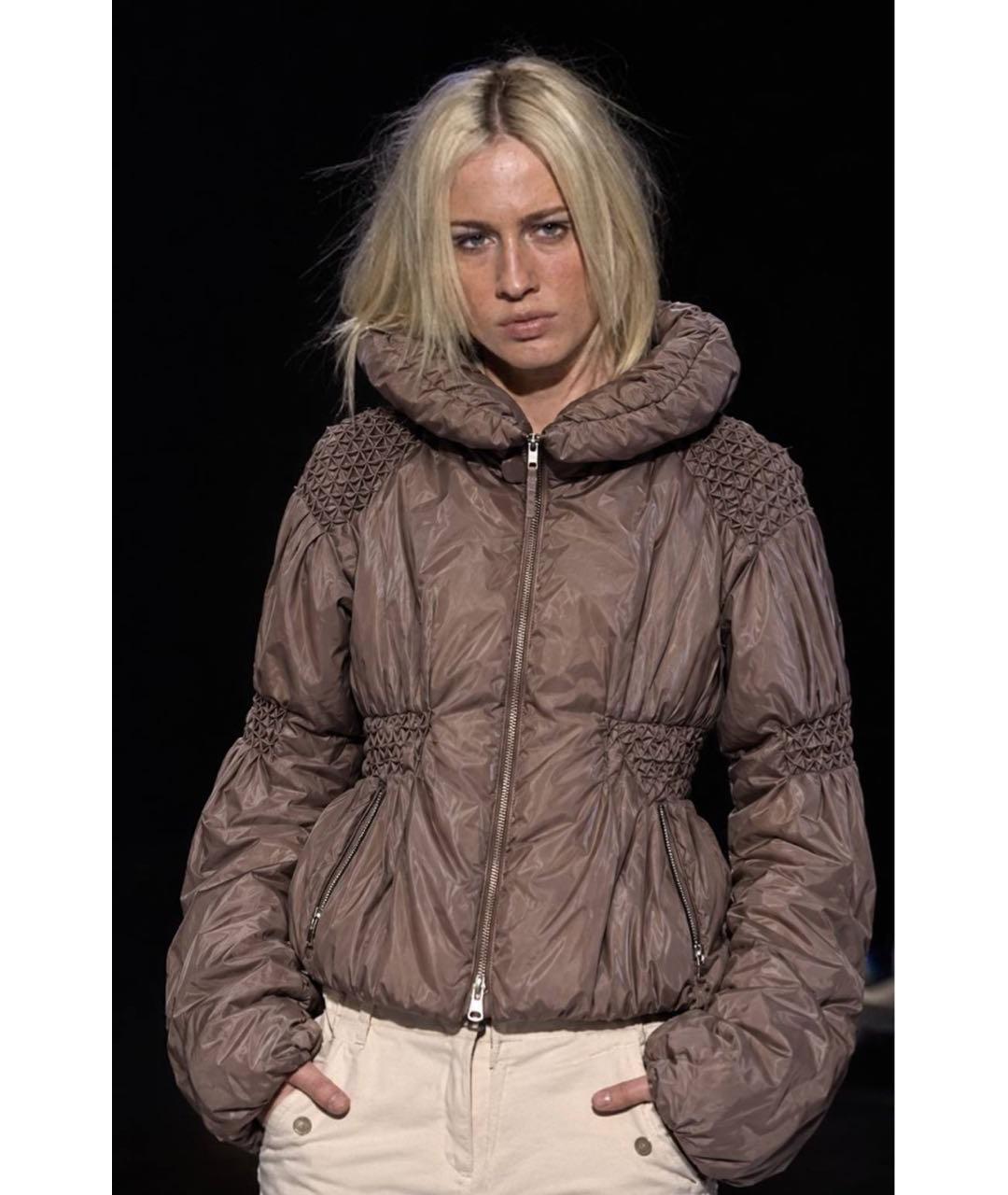 ERMANNO SCERVINO Коричневая нейлоновая куртка, фото 7
