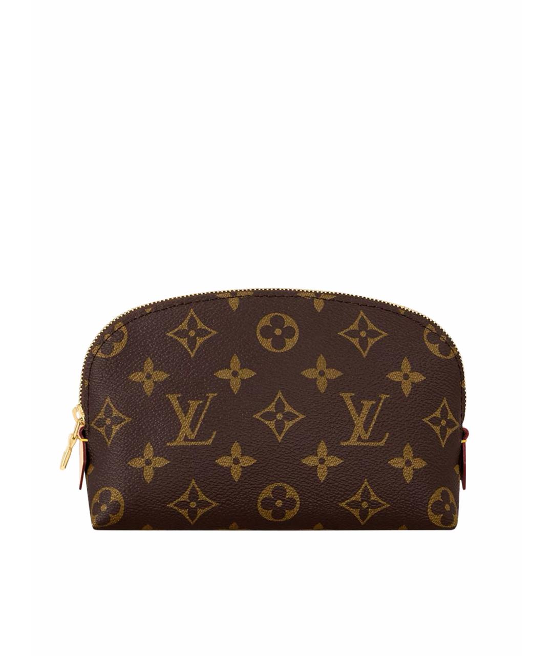 LOUIS VUITTON Коричневая косметичка из канвы, фото 1