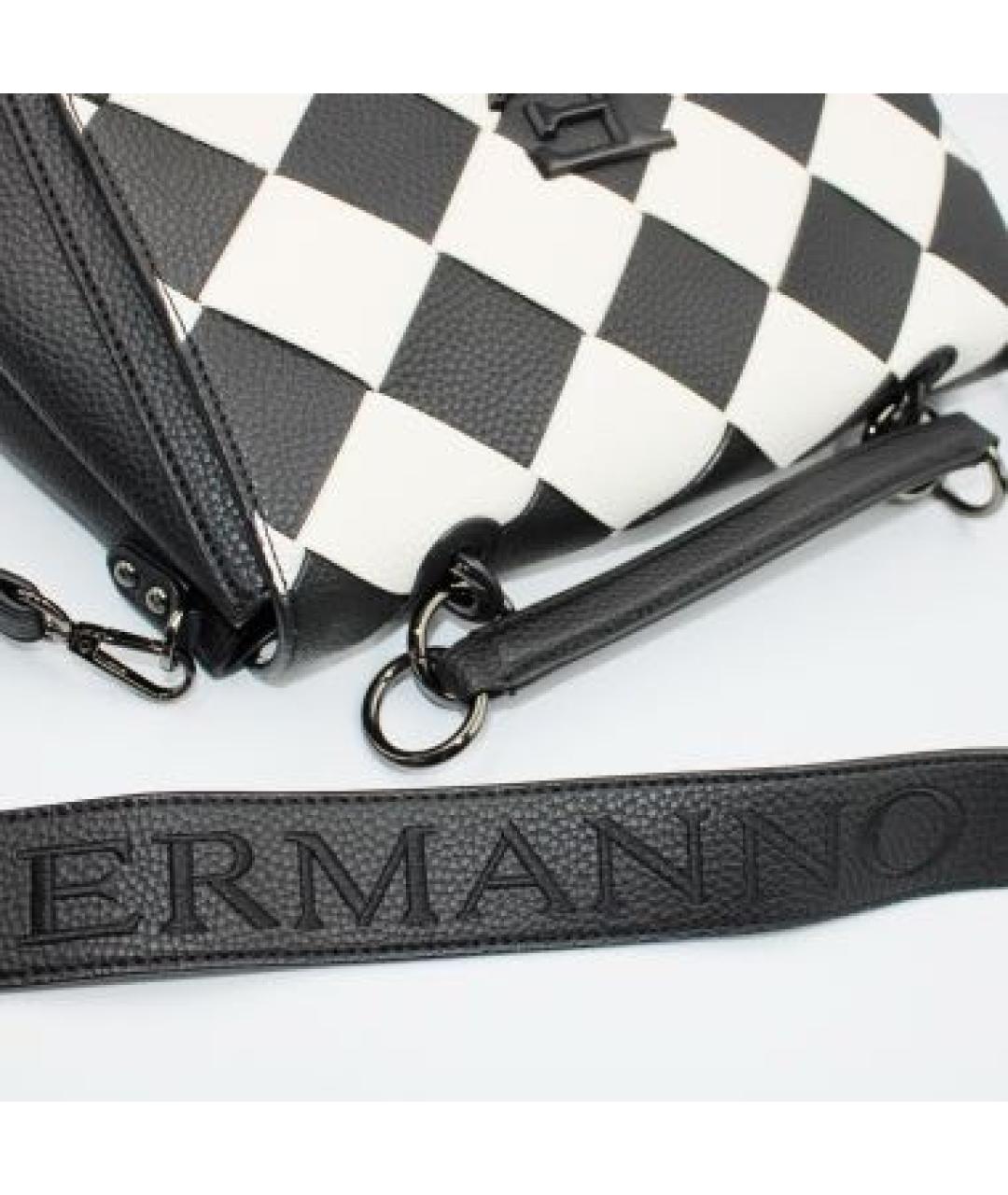 ERMANNO SCERVINO Черная сумка тоут из искусственной кожи, фото 8