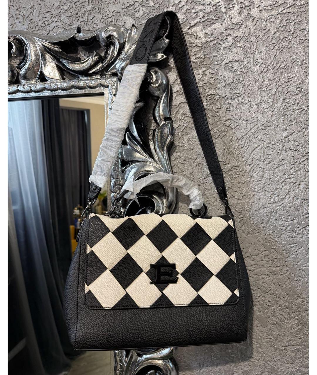 ERMANNO SCERVINO Черная сумка тоут из искусственной кожи, фото 6