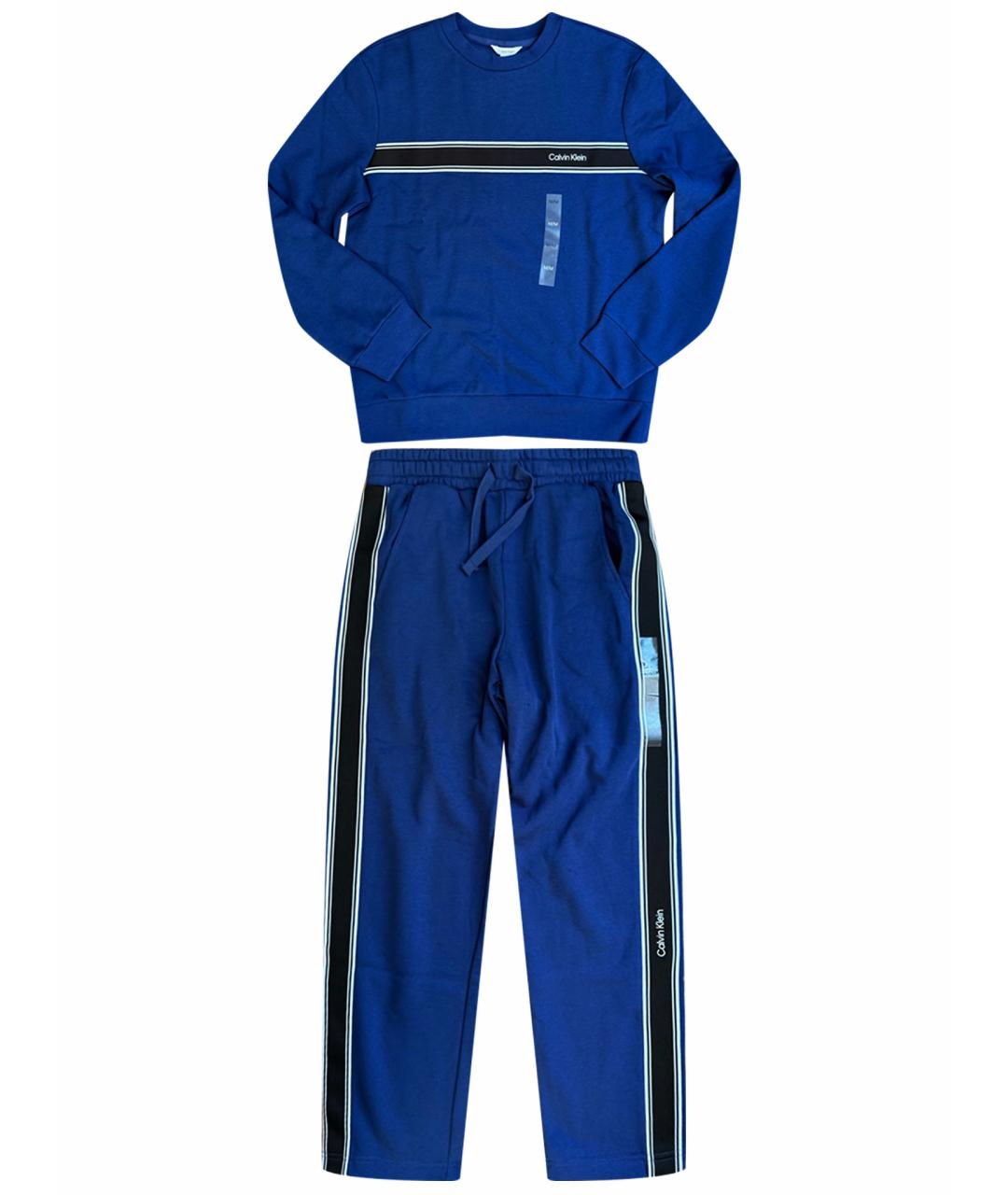 CALVIN KLEIN Синий хлопковый спортивный костюм, фото 1