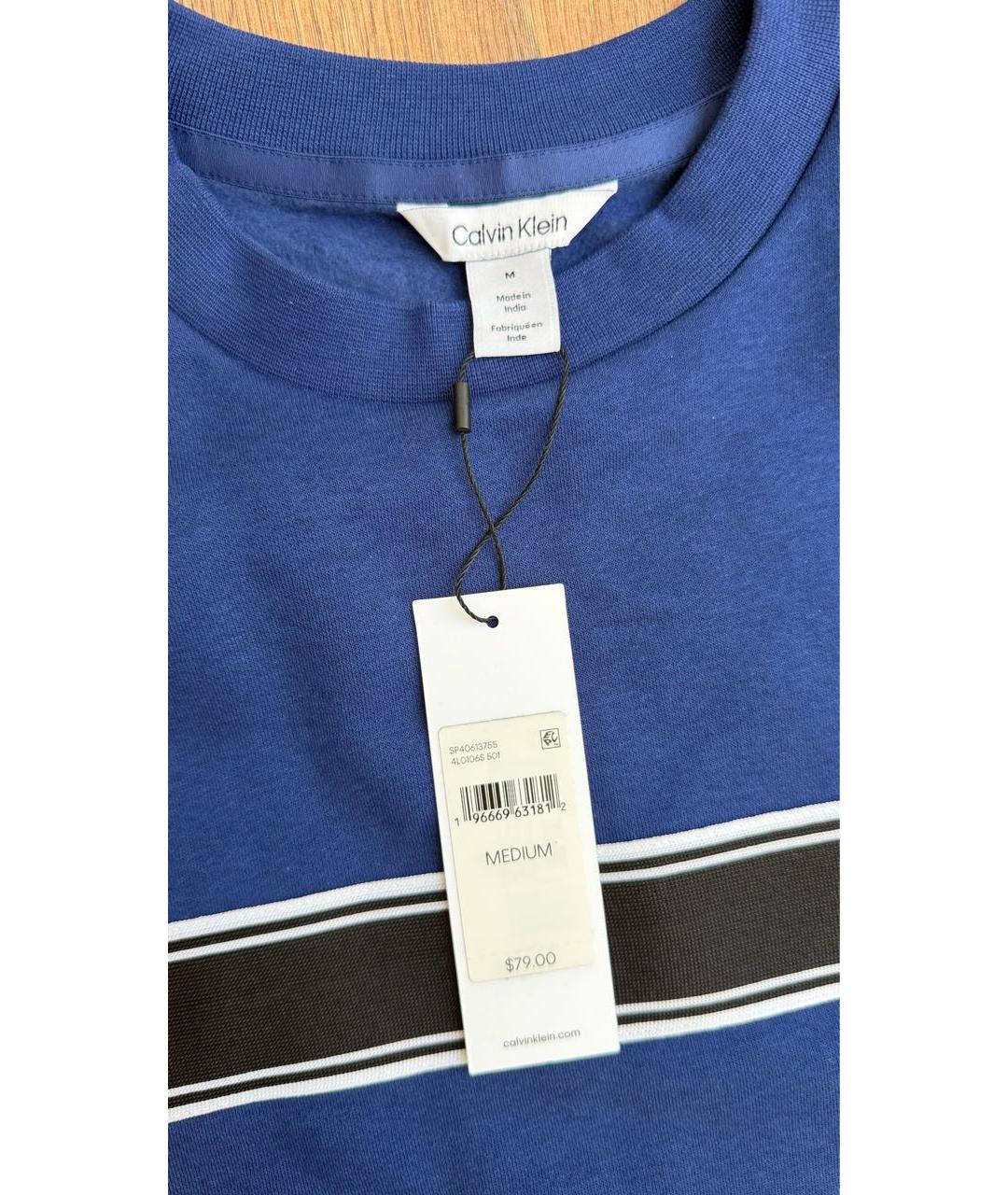 CALVIN KLEIN Синий хлопковый спортивный костюм, фото 5