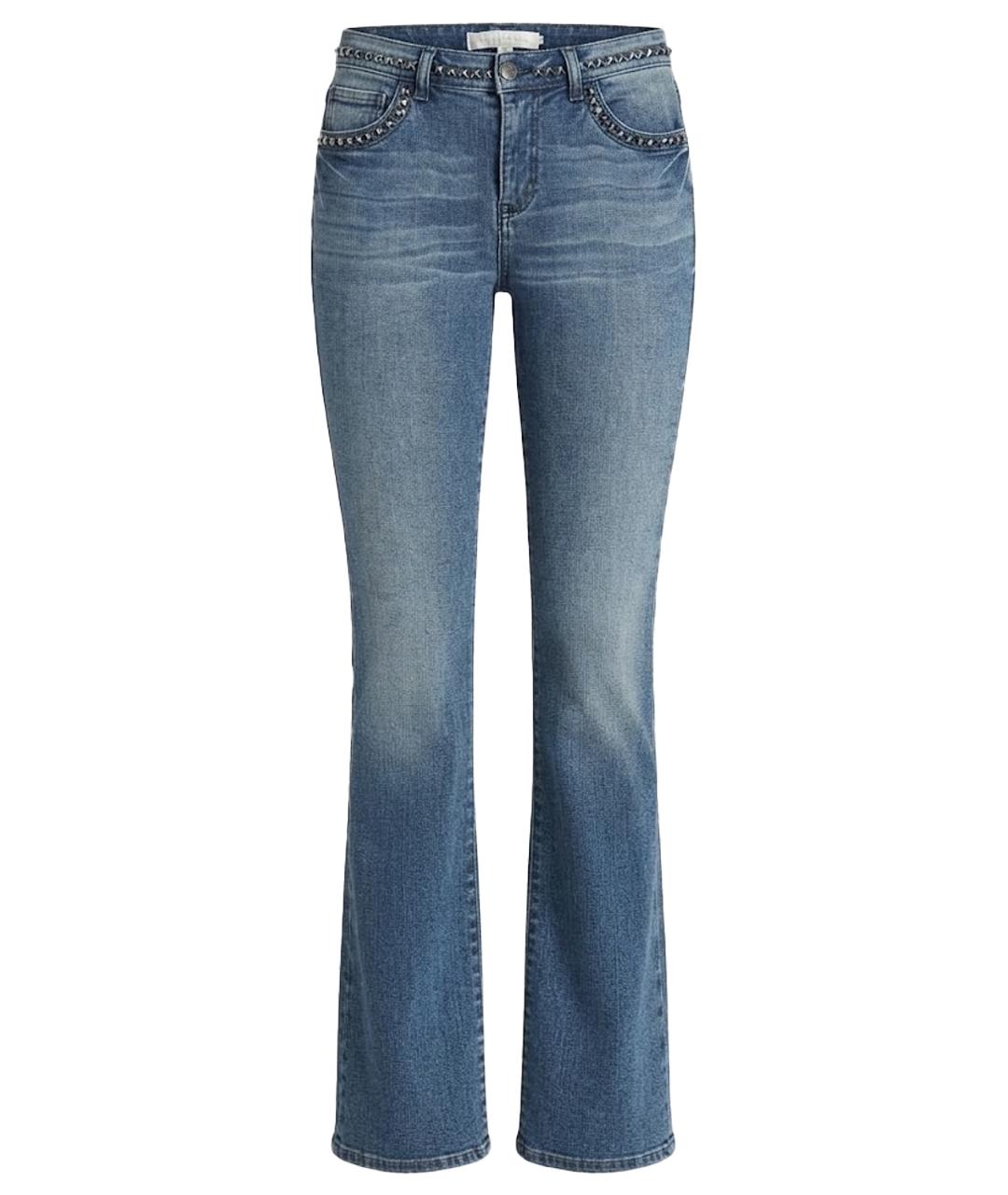 ERMANNO SCERVINO Синие хлопковые прямые джинсы, фото 1