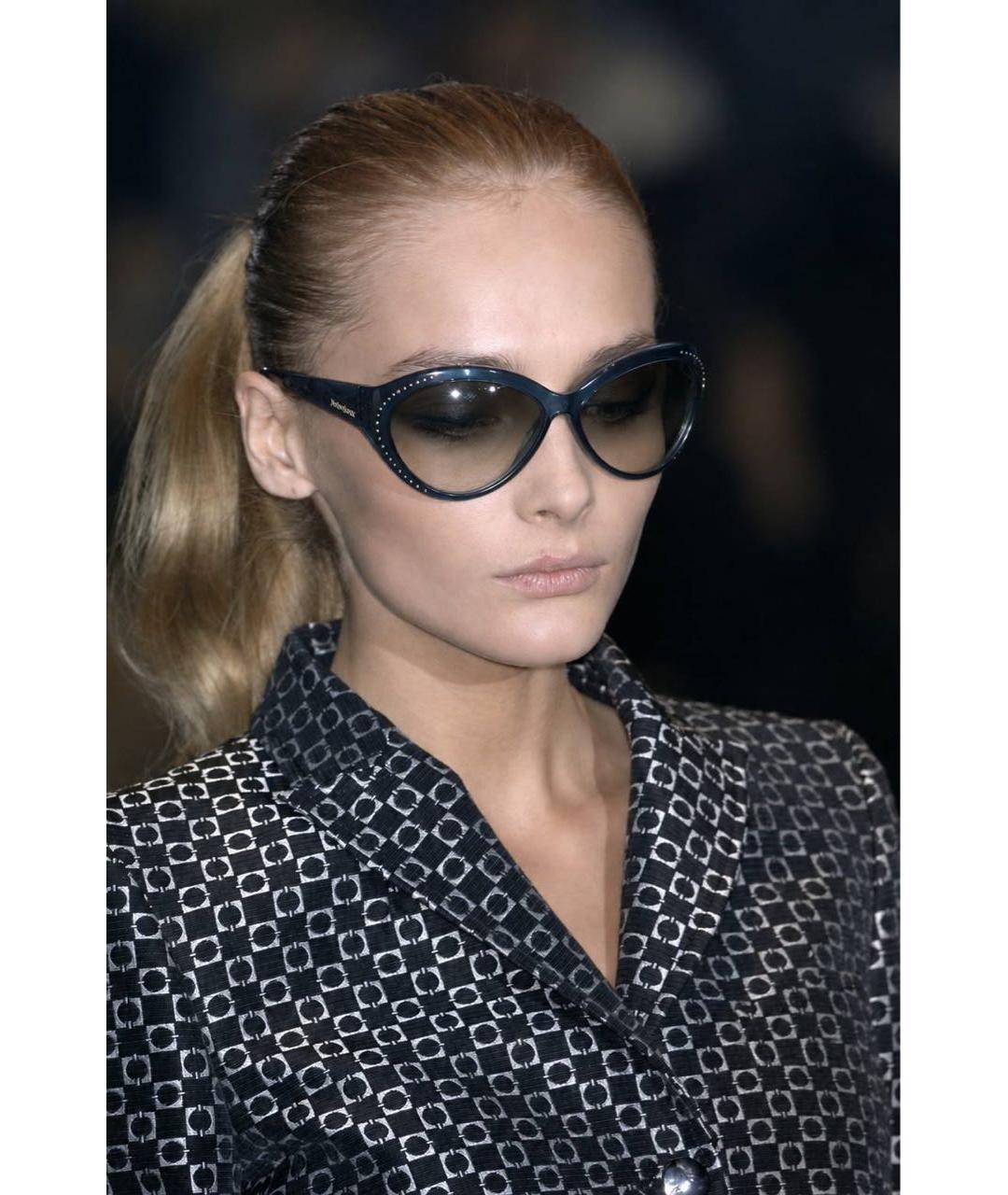 SAINT LAURENT Синие пластиковые солнцезащитные очки, фото 5