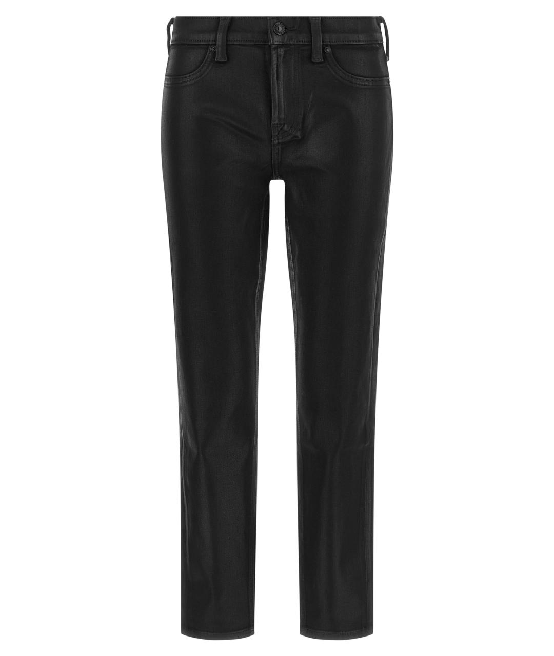 7 FOR ALL MANKIND Черные хлопковые прямые джинсы, фото 1
