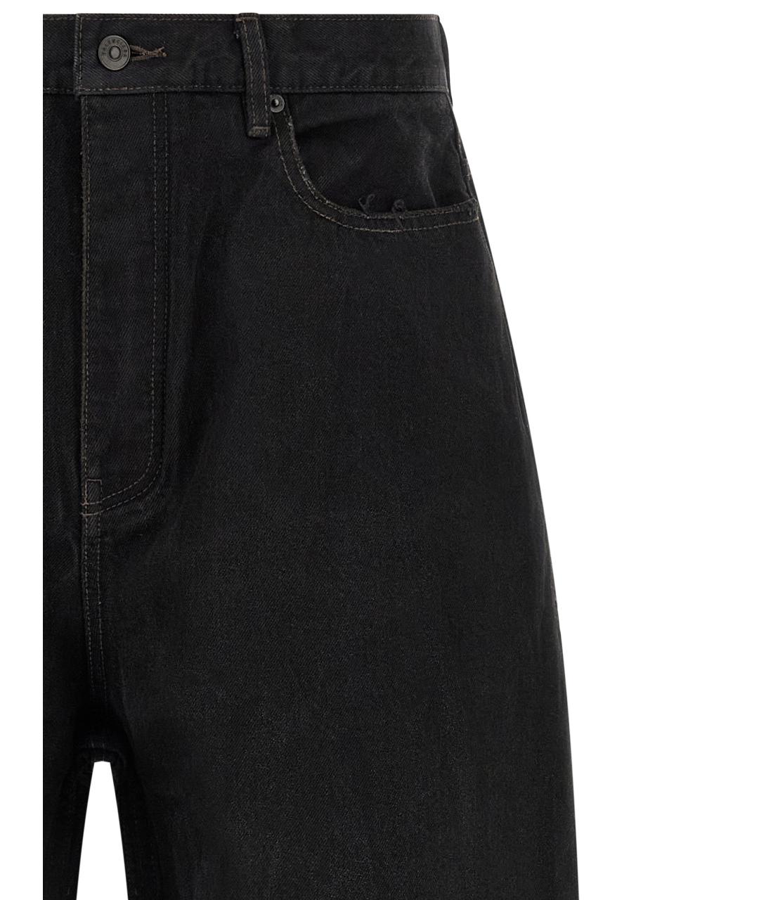 BALENCIAGA Черные хлопковые прямые джинсы, фото 3