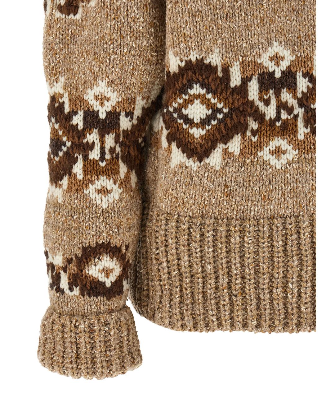 ERMANNO SCERVINO Бежевая шерстяная куртка, фото 4