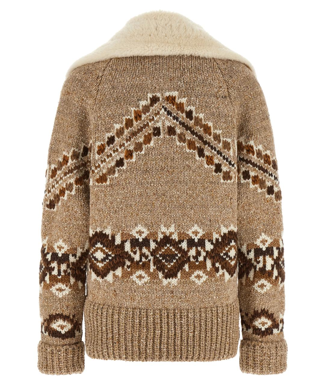 ERMANNO SCERVINO Бежевая шерстяная куртка, фото 2