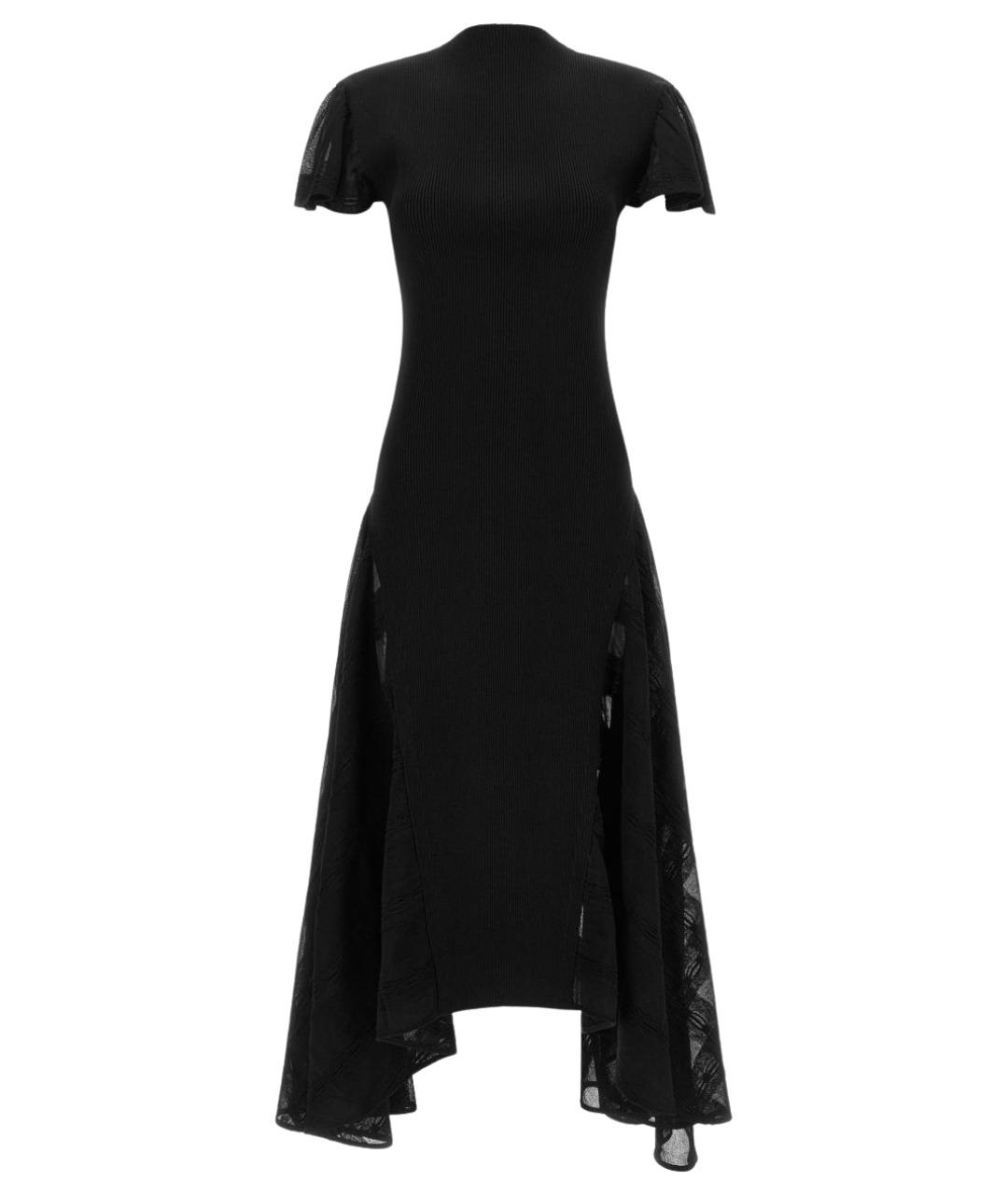 LANVIN Черное шелковое платье, фото 1