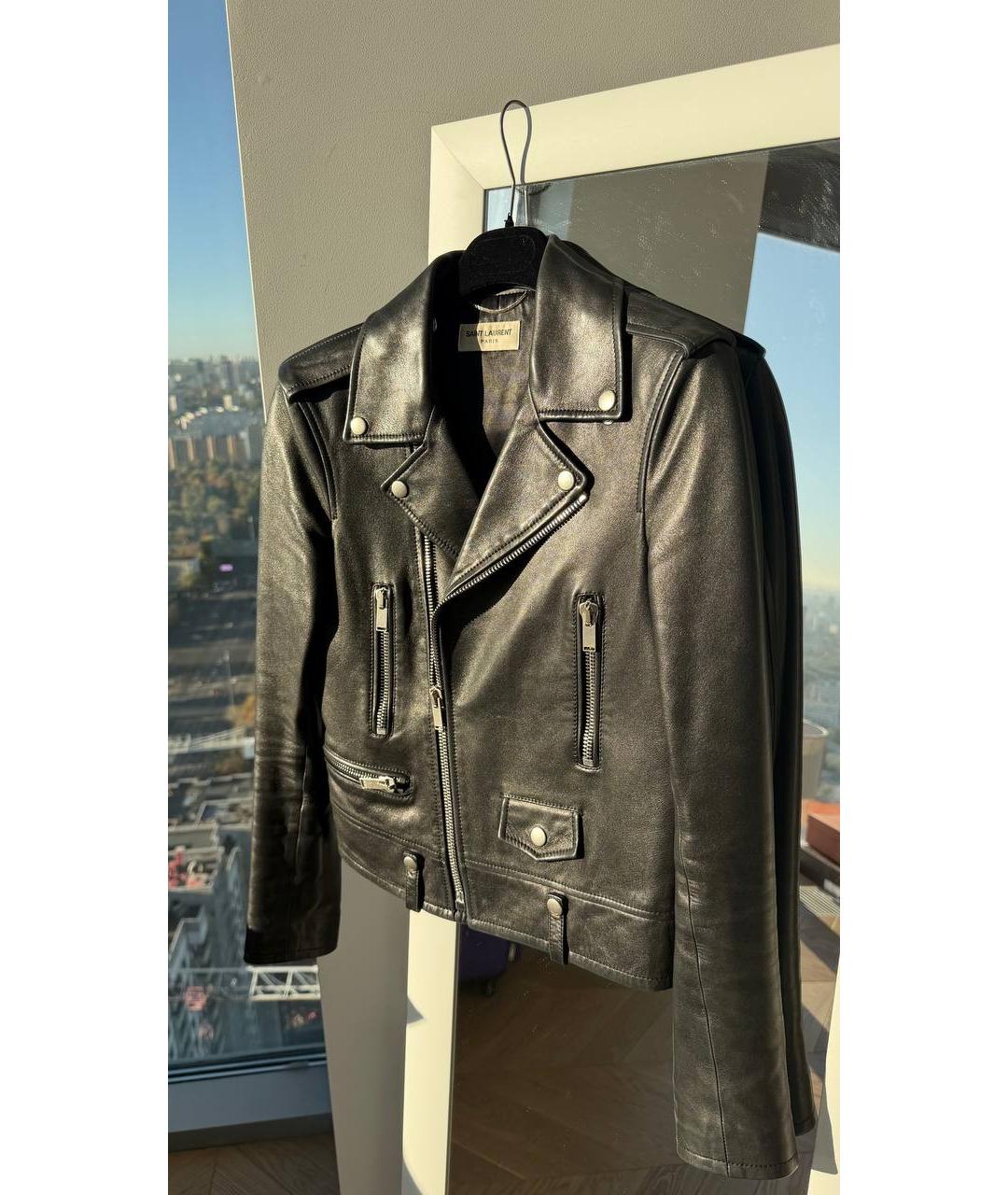 SAINT LAURENT Черная кожаная куртка, фото 6