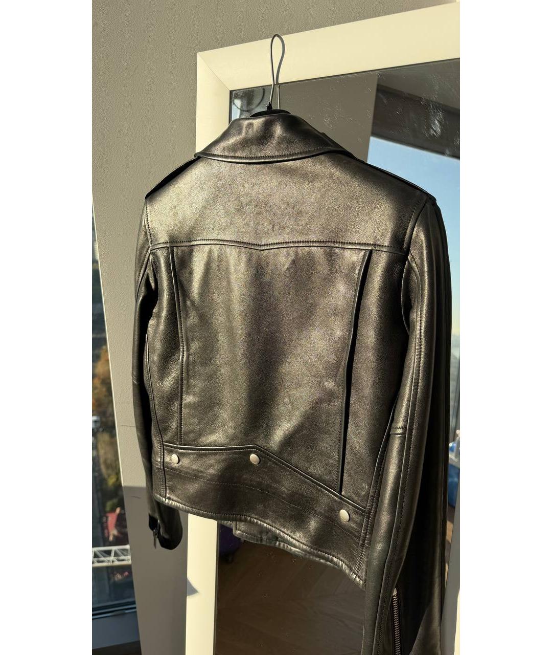 SAINT LAURENT Черная кожаная куртка, фото 2