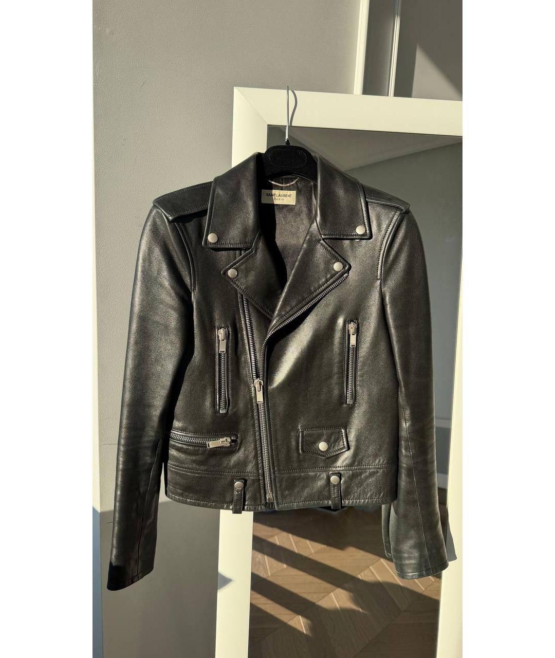 SAINT LAURENT Черная кожаная куртка, фото 7