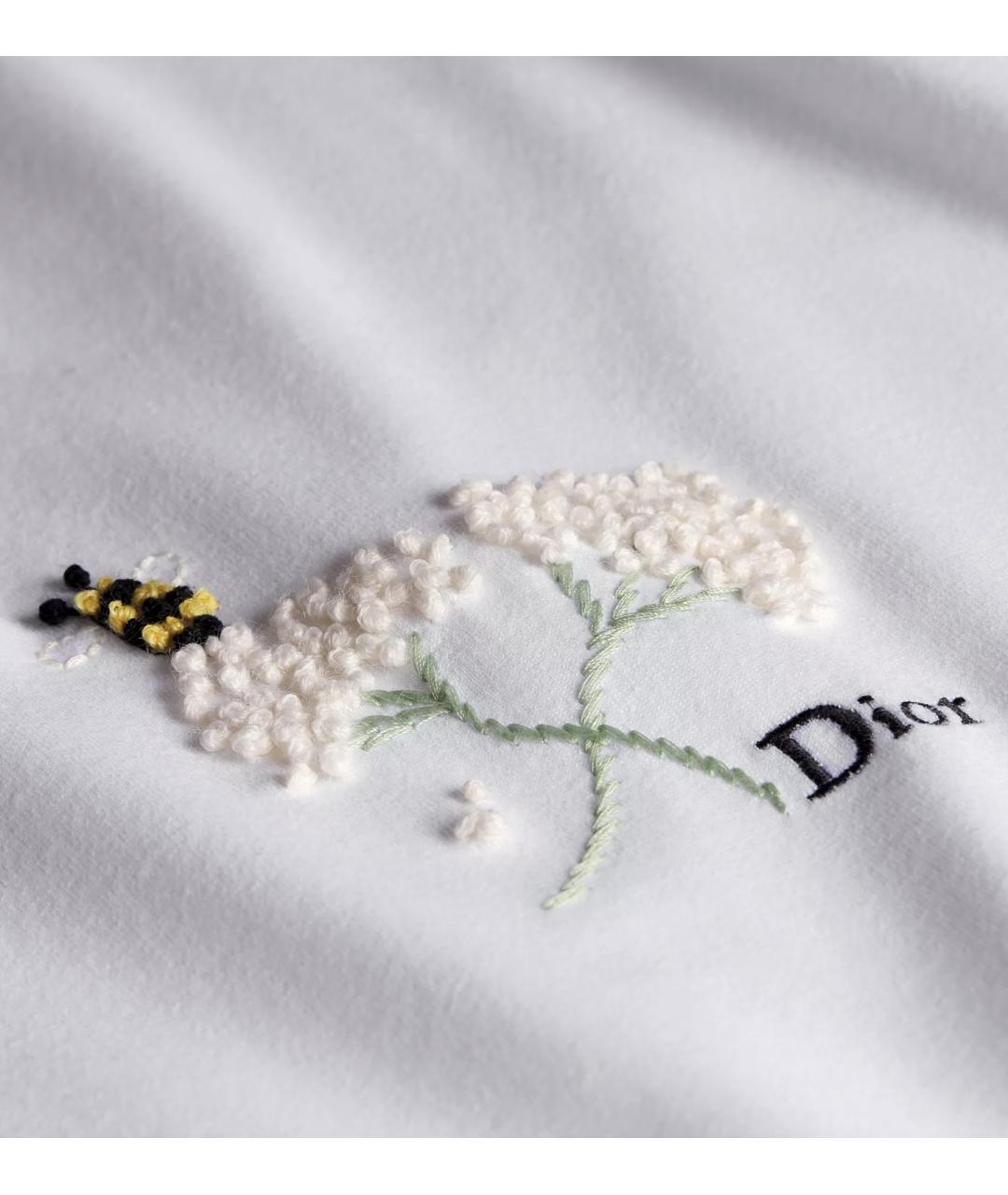 CHRISTIAN DIOR Белая хлопковая футболка, фото 2