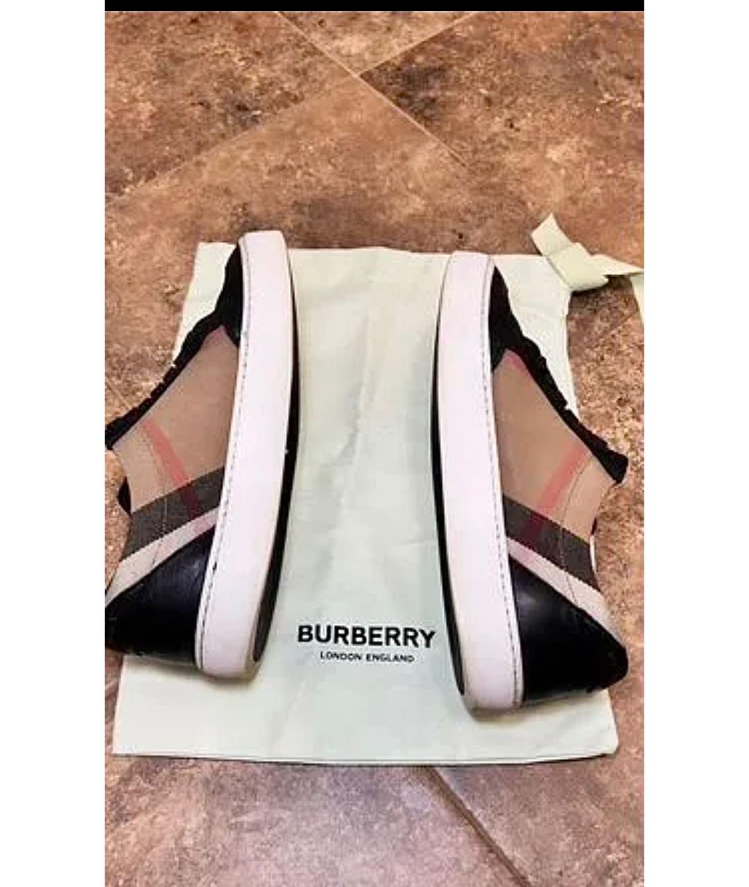 BURBERRY Белые кожаные кеды, фото 4