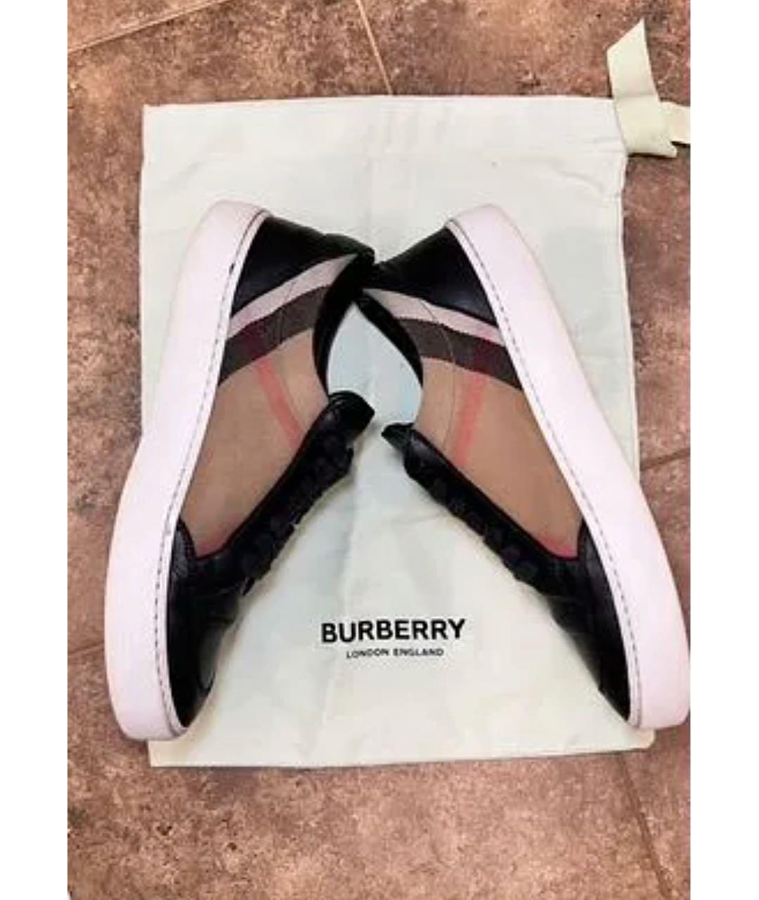 BURBERRY Белые кожаные кеды, фото 3