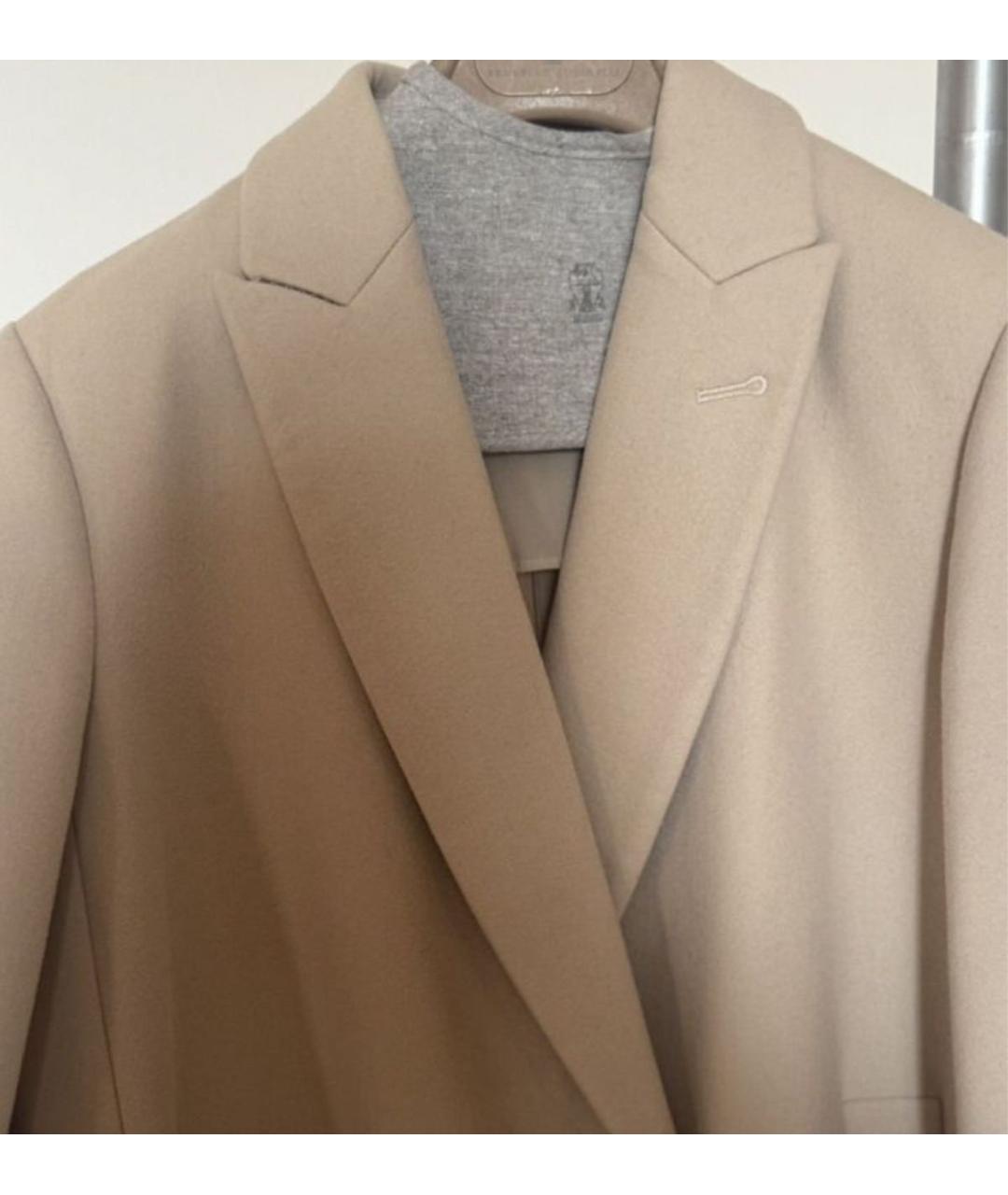 BRUNELLO CUCINELLI Бежевое пальто, фото 3