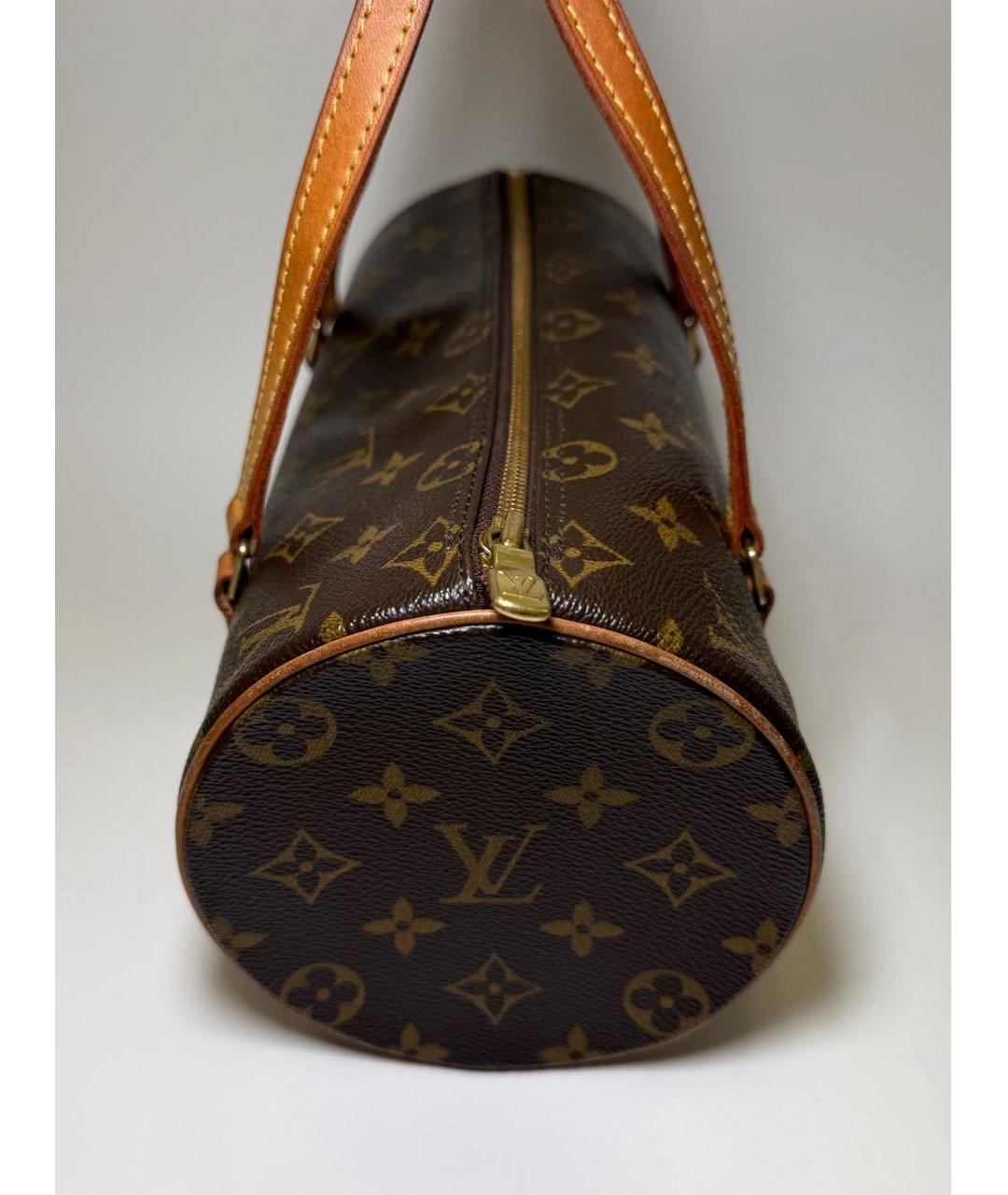 LOUIS VUITTON Коричневая сумка с короткими ручками из канвы, фото 2