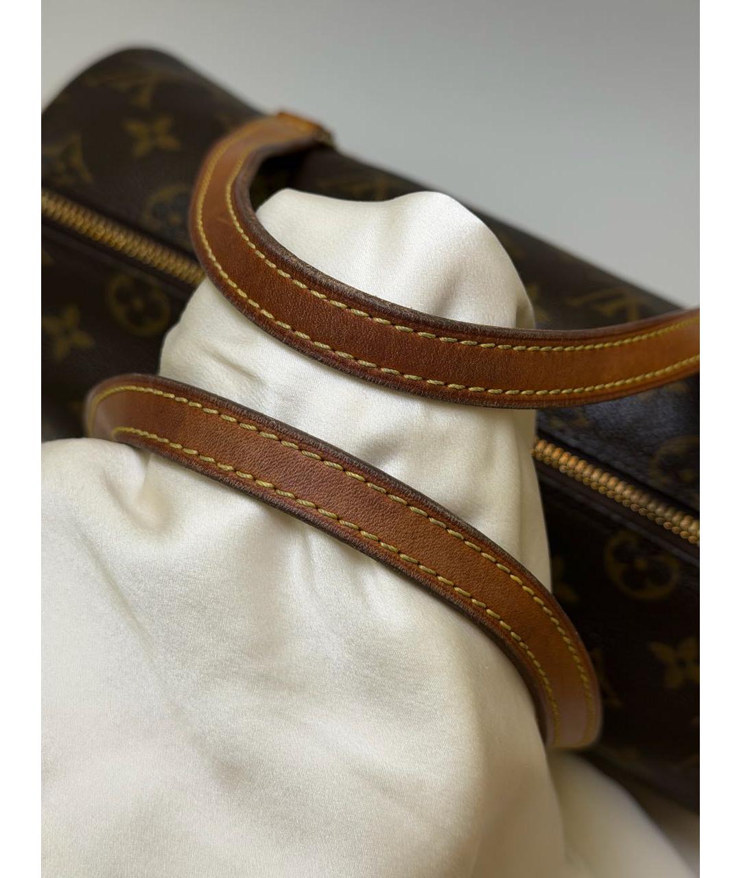 LOUIS VUITTON Коричневая сумка с короткими ручками из канвы, фото 4