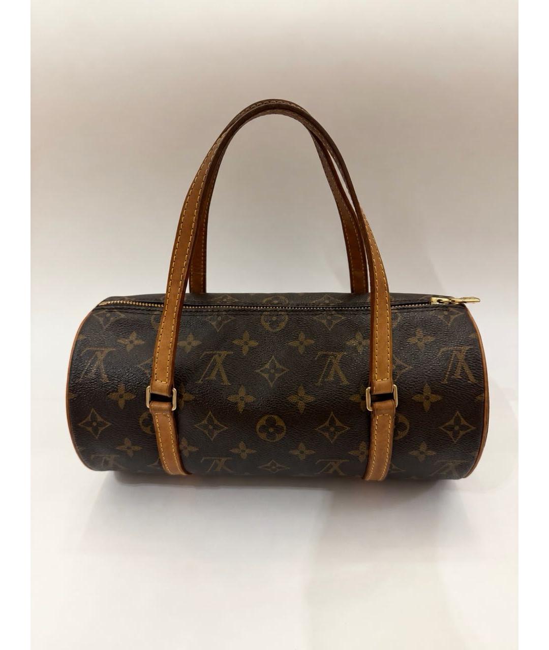 LOUIS VUITTON Коричневая сумка с короткими ручками из канвы, фото 8