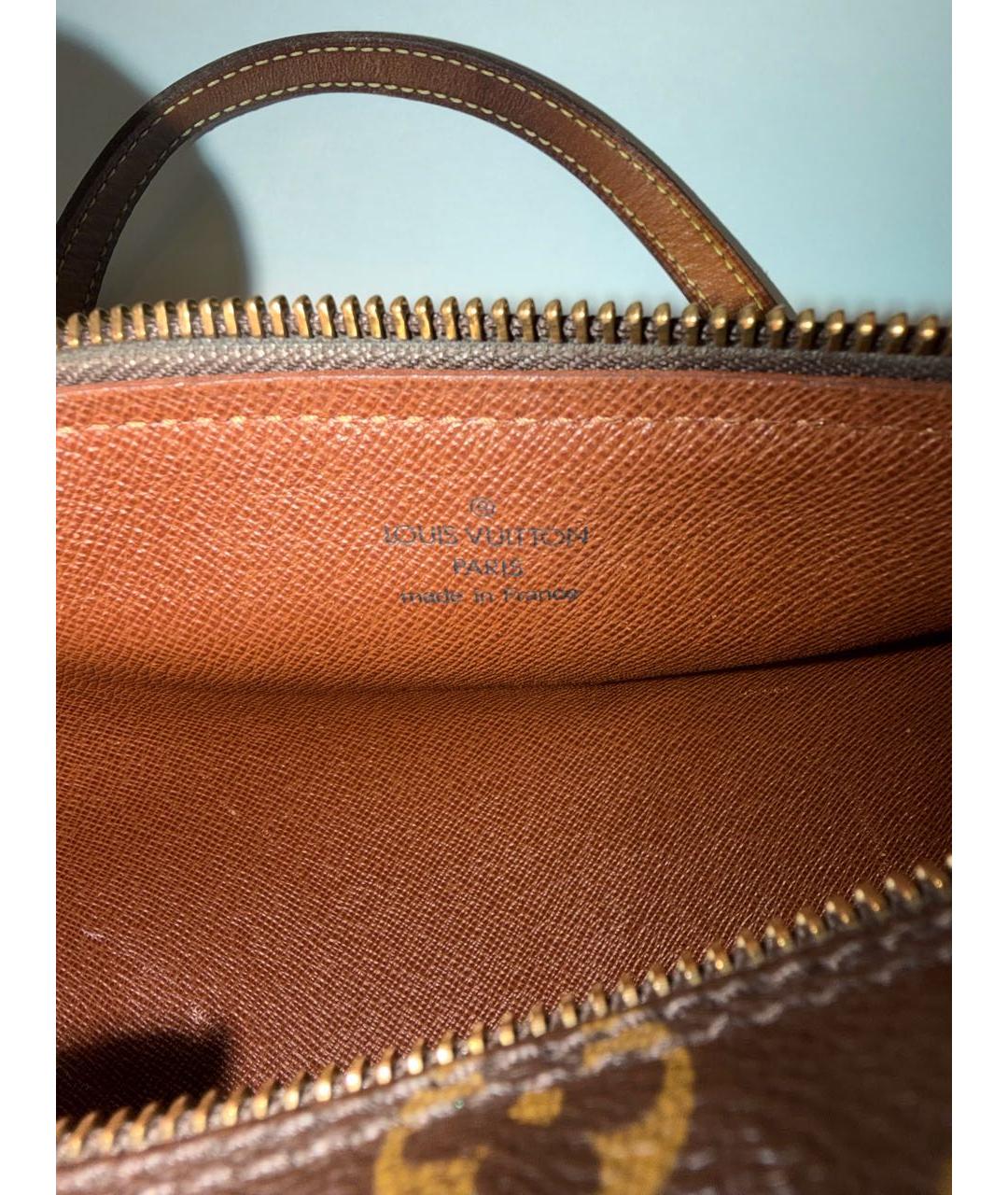 LOUIS VUITTON Коричневая сумка с короткими ручками из канвы, фото 6