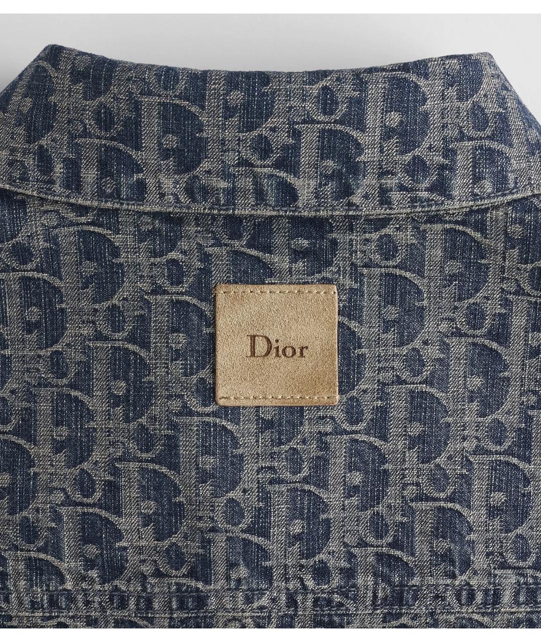 CHRISTIAN DIOR Синяя хлопковая кэжуал рубашка, фото 3