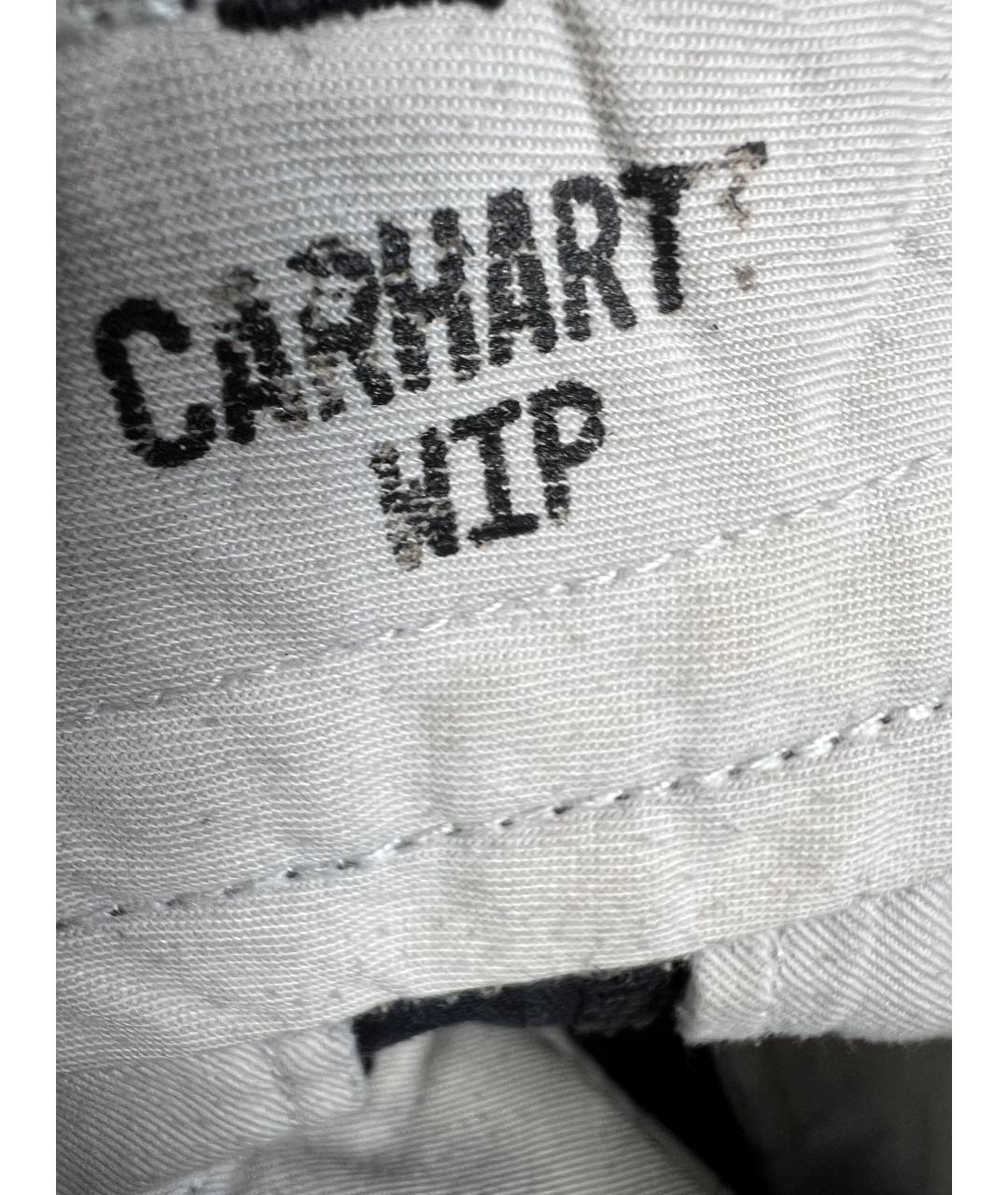 CARHARTT Черные хлопковые брюки чинос, фото 4