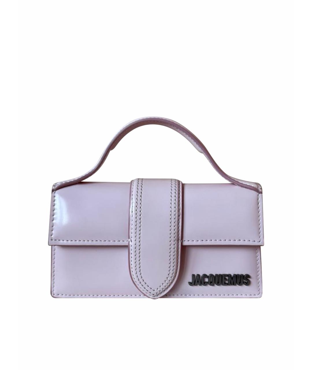 JACQUEMUS Розовая кожаная сумка через плечо, фото 1