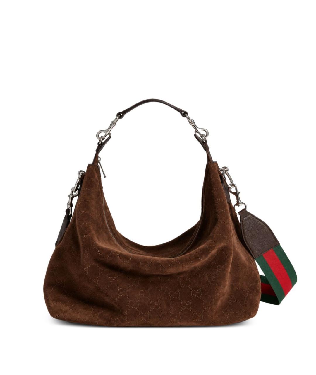 GUCCI Коричневая замшевая сумка на плечо, фото 5