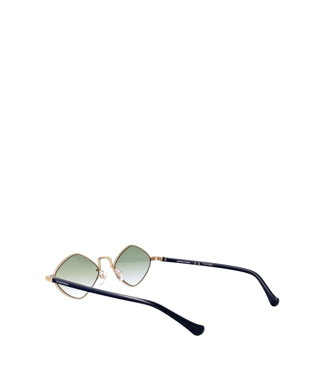 EMPORIO ARMANI Золотые солнцезащитные очки, фото 2