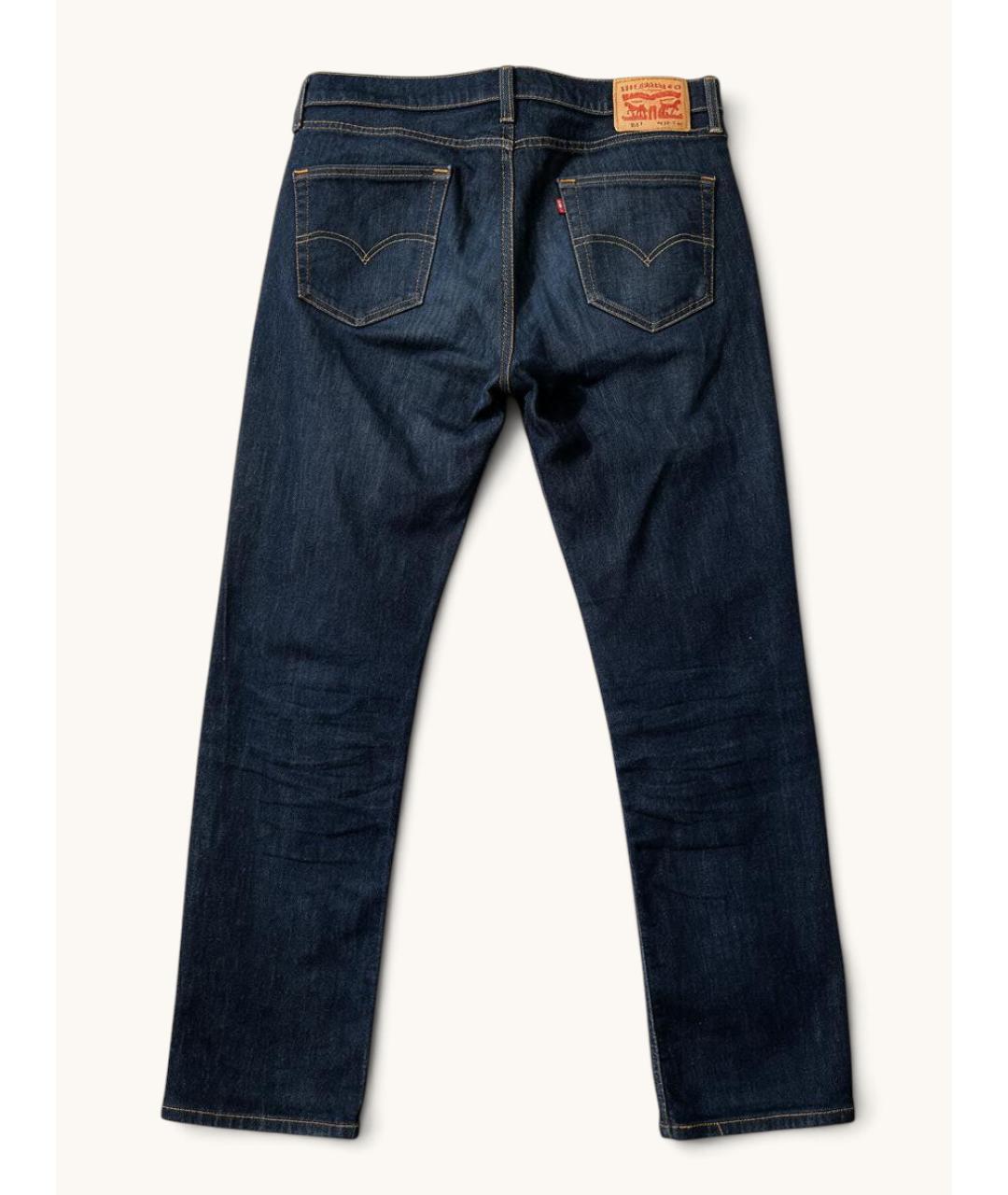 LEVI'S Темно-синие хлопковые прямые джинсы, фото 2