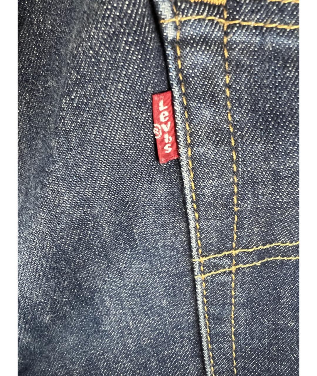 LEVI'S Темно-синие хлопковые прямые джинсы, фото 3