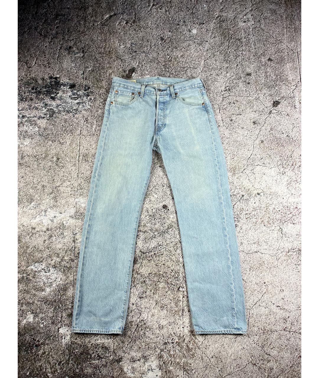 LEVI'S Голубые хлопковые прямые джинсы, фото 7