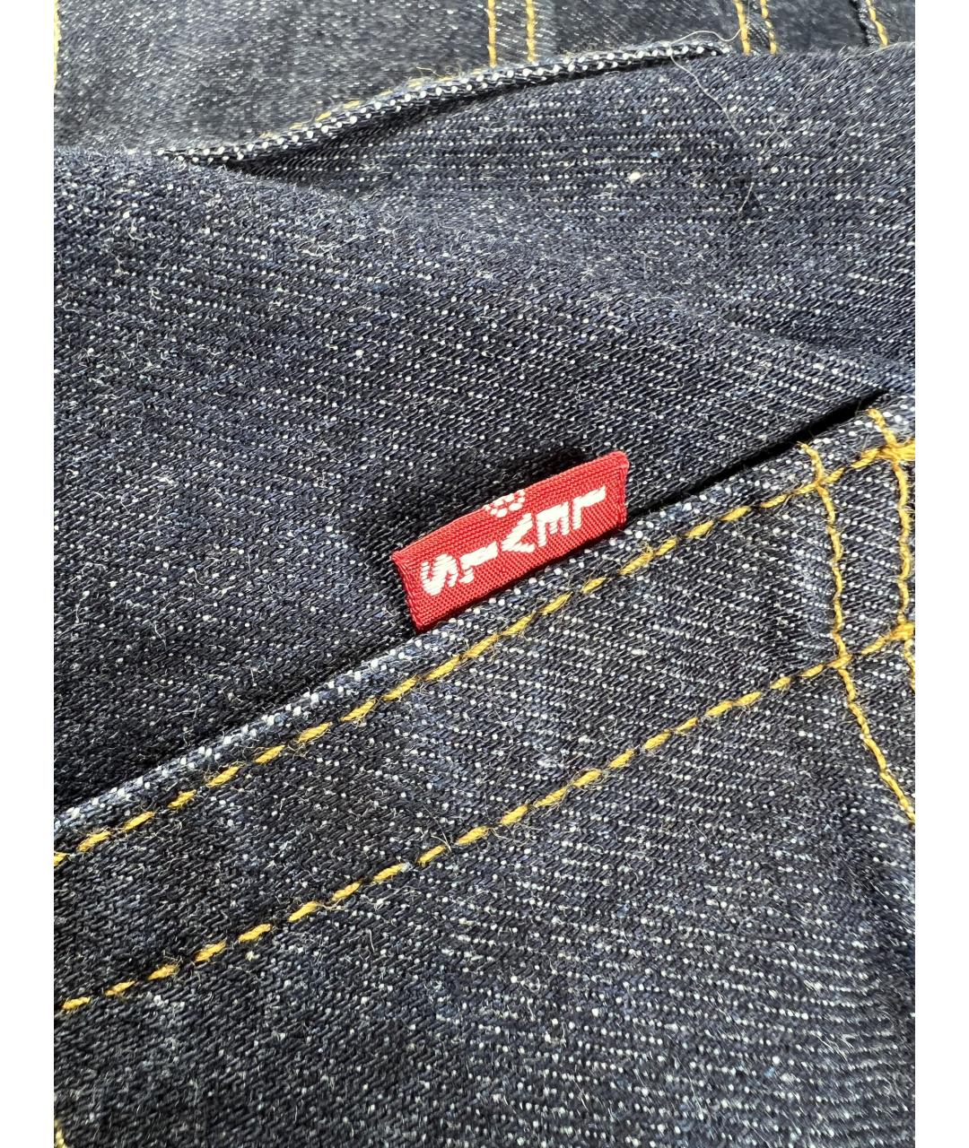 LEVI'S Темно-синие хлопковые прямые джинсы, фото 3