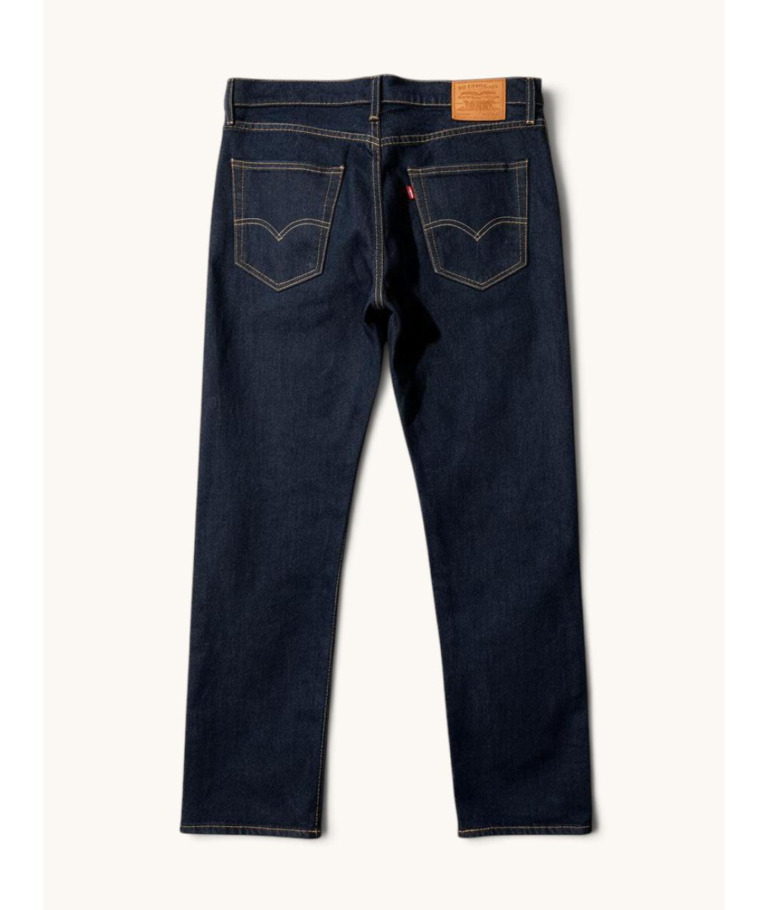 LEVI'S Темно-синие хлопковые прямые джинсы, фото 2