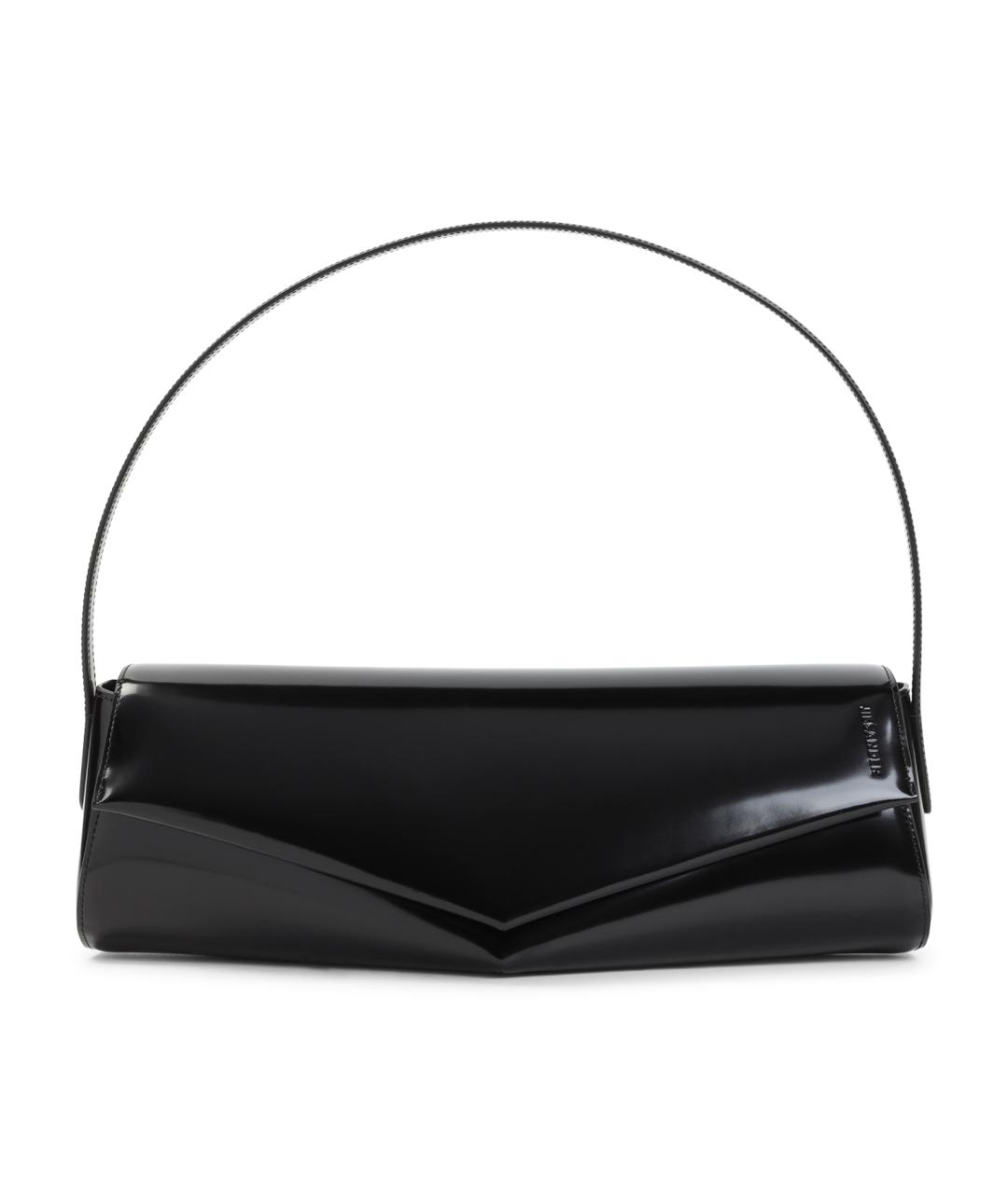 JIL SANDER Черная кожаная сумка через плечо, фото 1