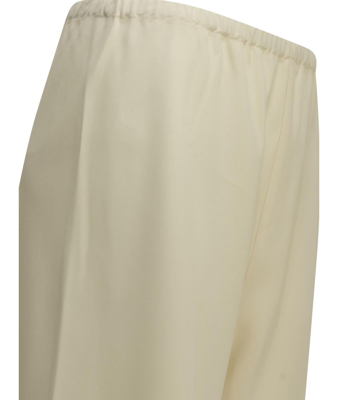 ALMADA LABEL Белые ацетатные прямые брюки, фото 4