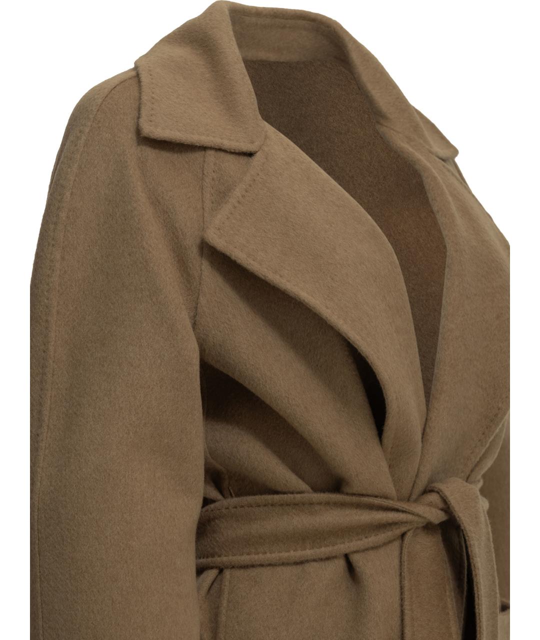 MAX MARA Коричневое шерстяное пальто, фото 4