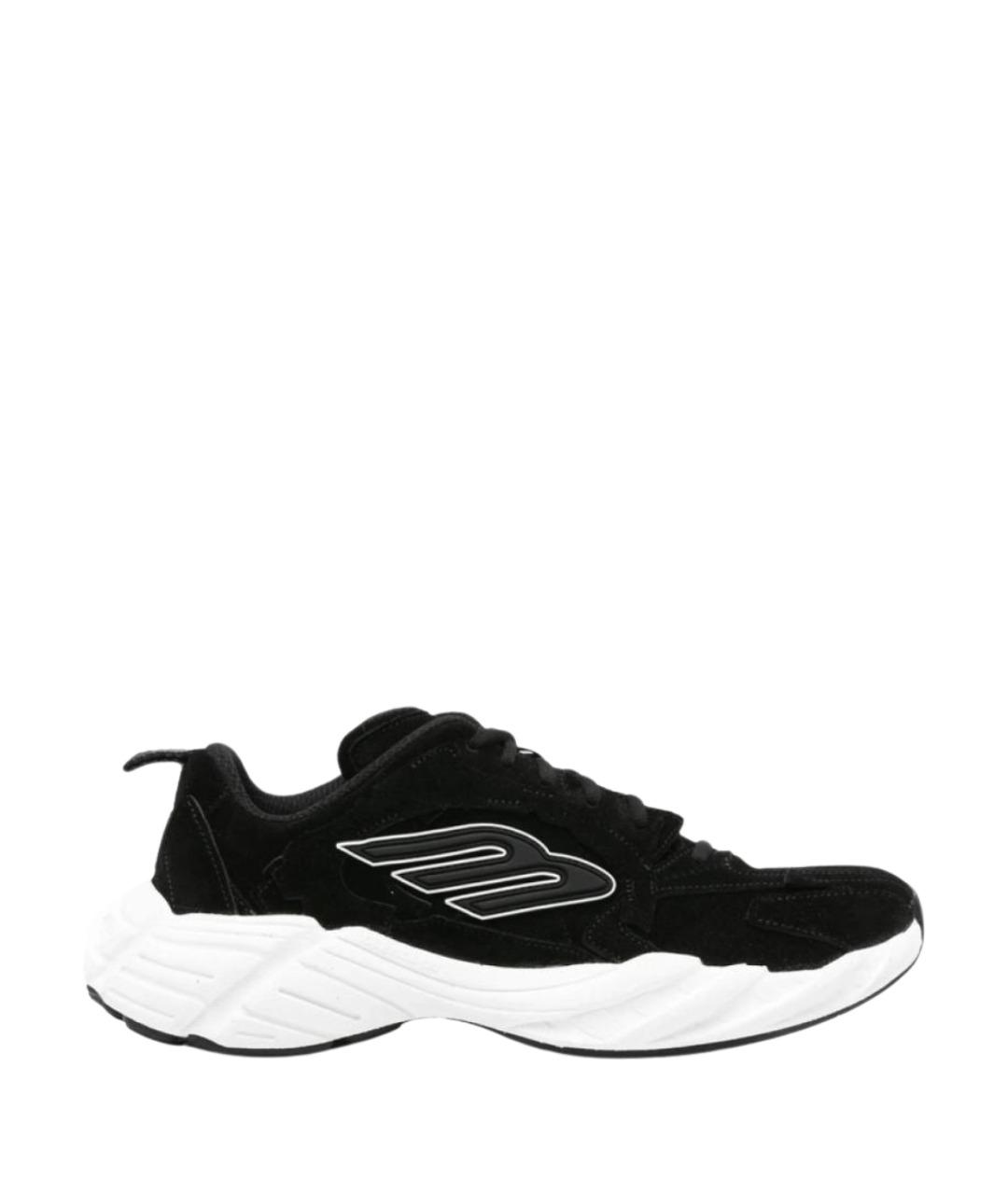 BALENCIAGA Черные замшевые низкие кроссовки / кеды, фото 1