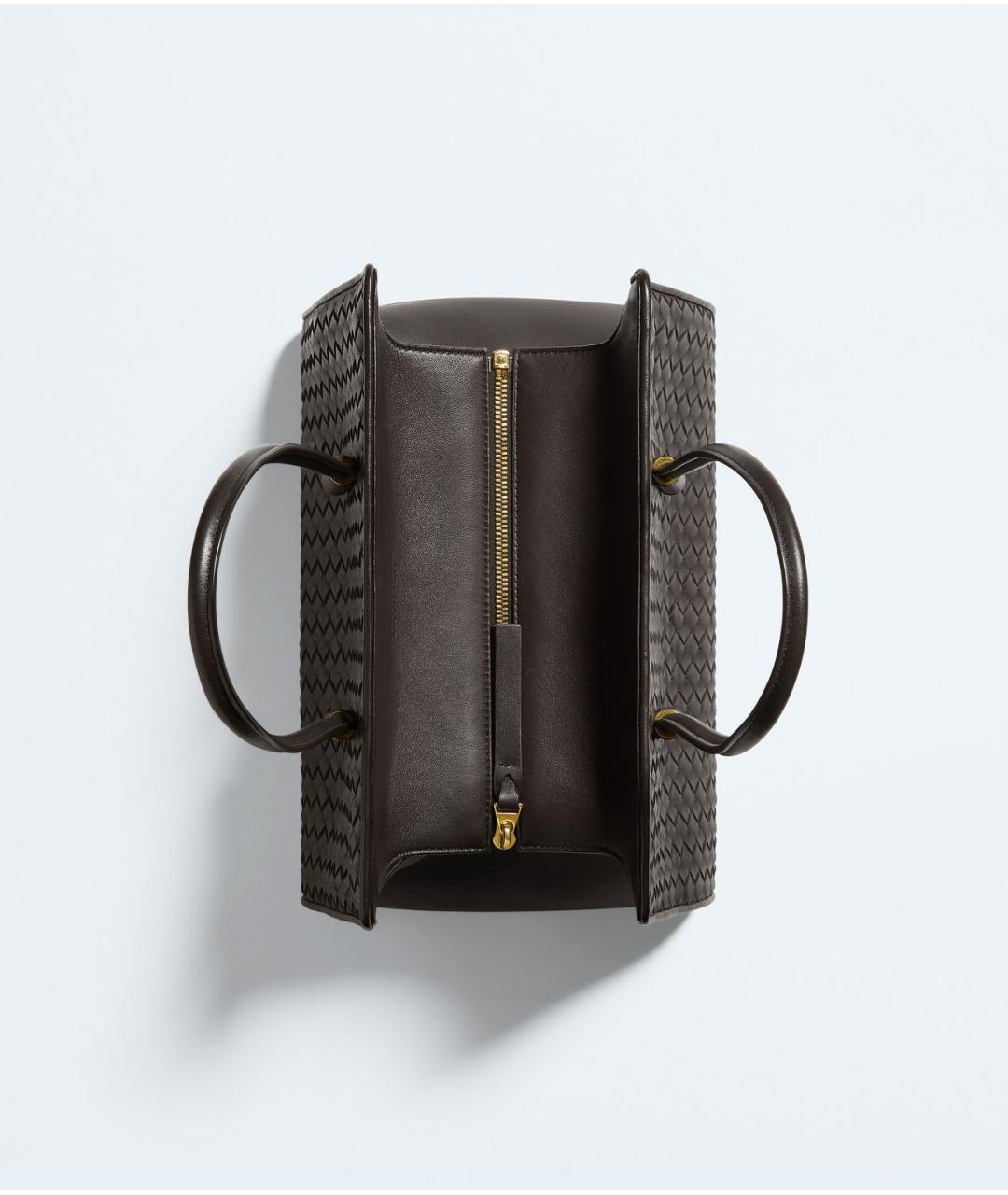 BOTTEGA VENETA Коричневая кожаная сумка тоут, фото 4