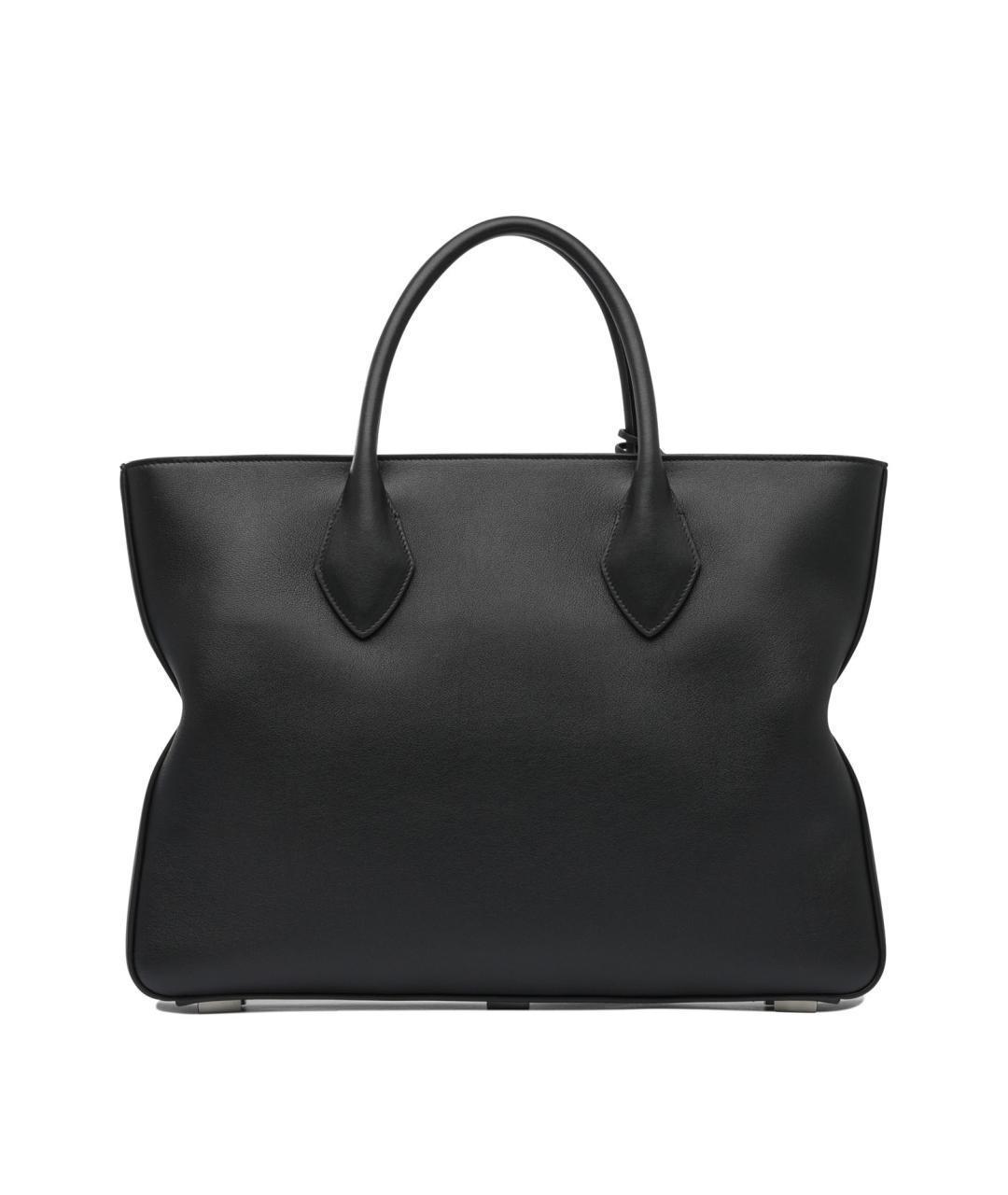 FERRAGAMO Черная кожаная сумка тоут, фото 3