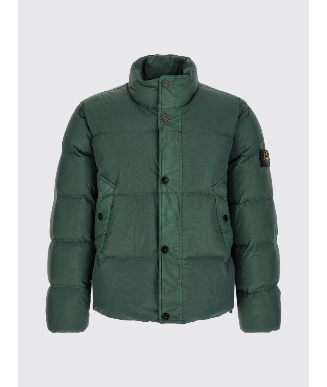 STONE ISLAND Зеленая полиамидовая куртка, фото 2