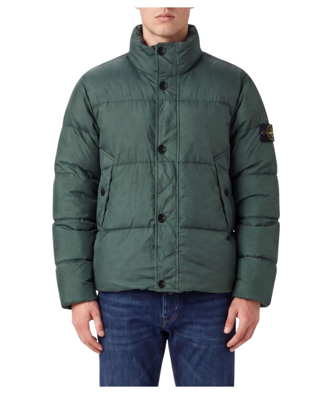 STONE ISLAND Зеленая полиамидовая куртка, фото 1