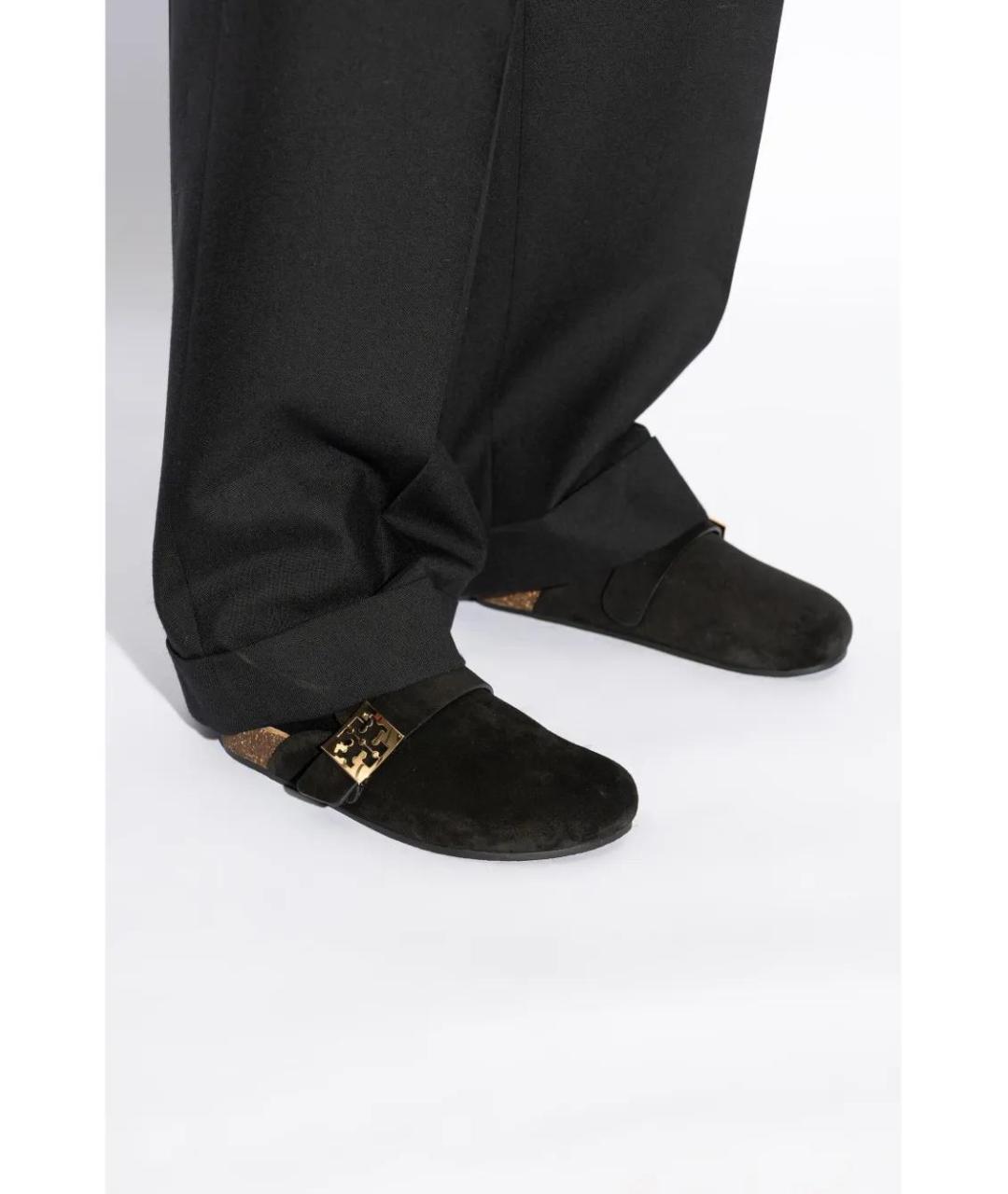 TORY BURCH Черные замшевые мюли, фото 2