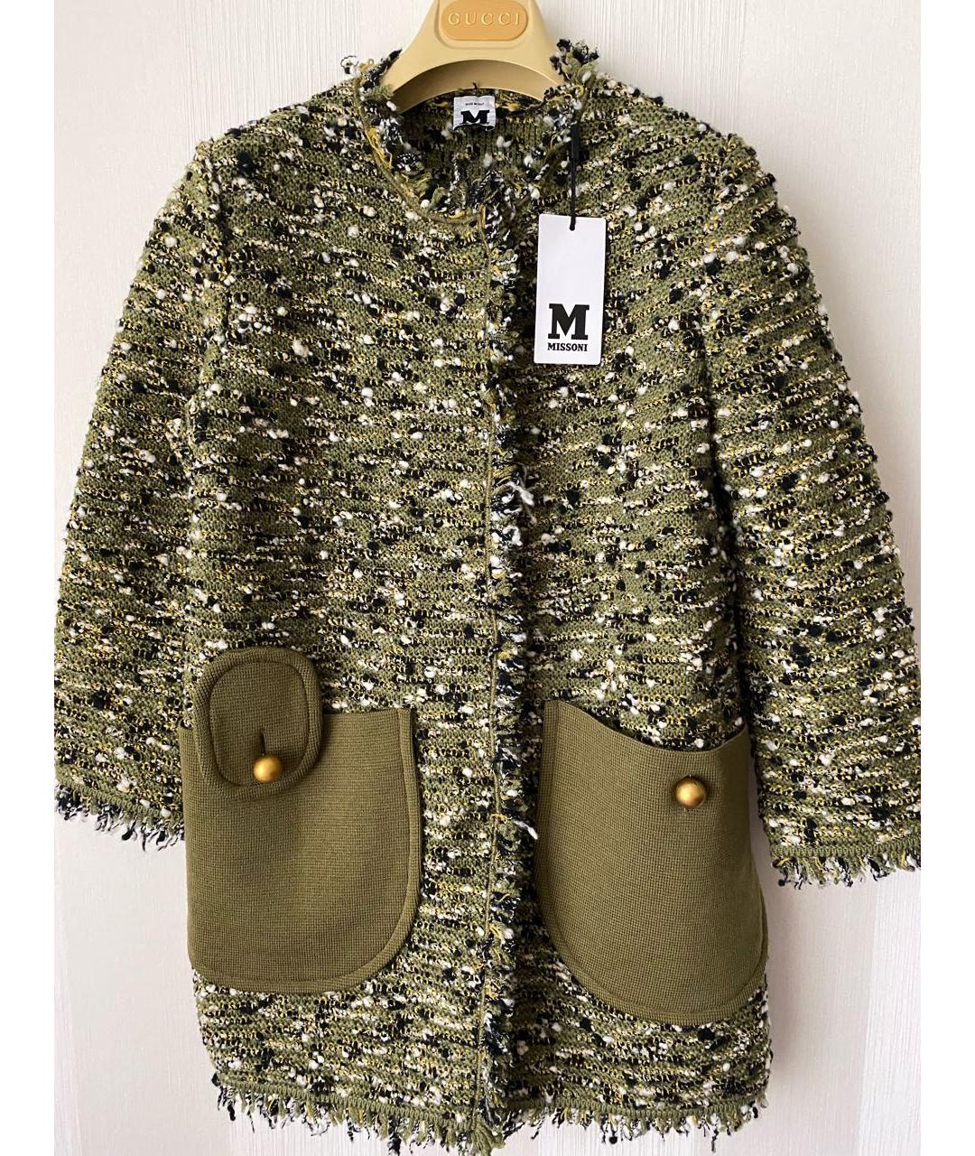 MISSONI Зеленый шерстяной жакет/пиджак, фото 8