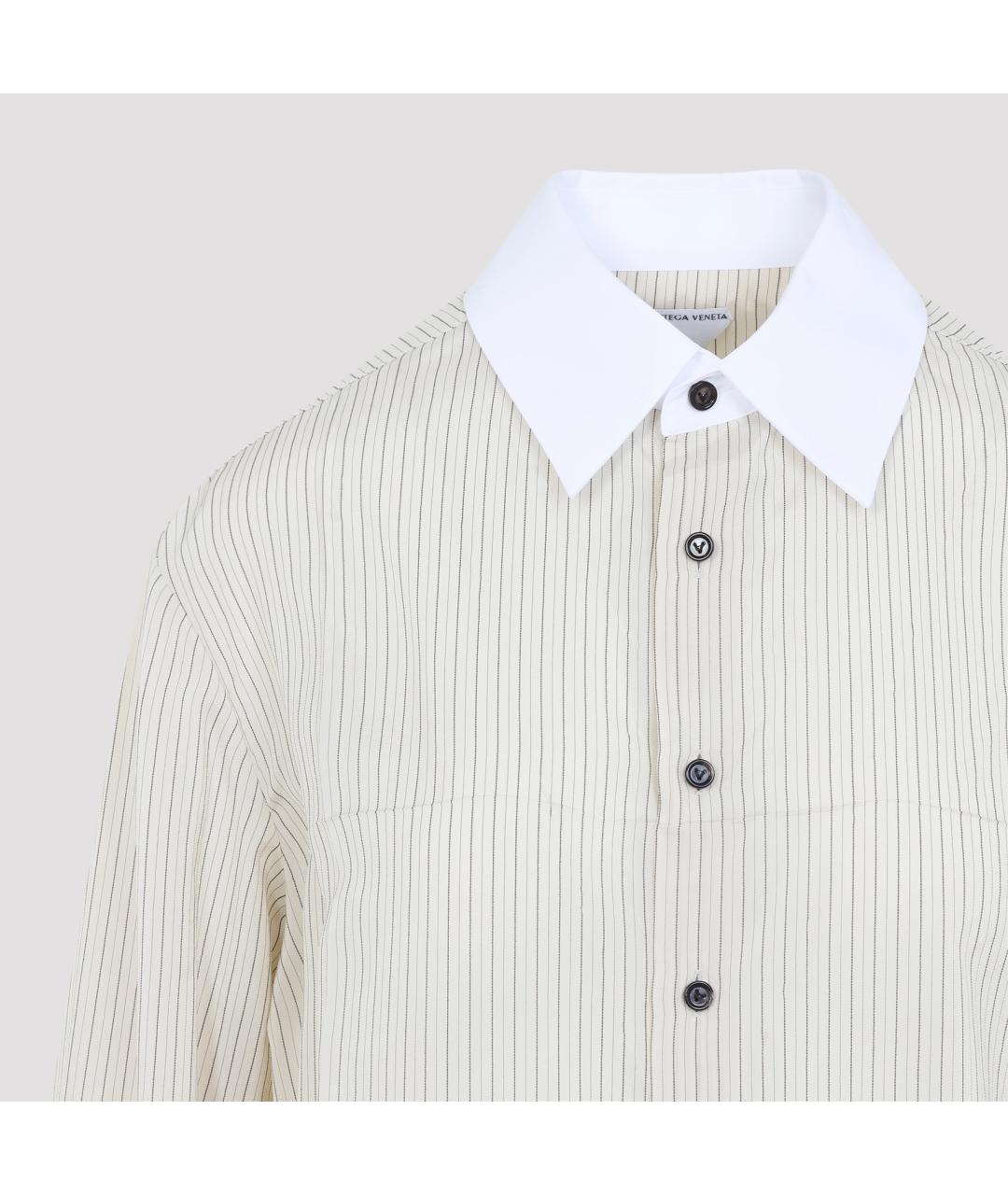 BOTTEGA VENETA Бежевая вискозная рубашка, фото 3