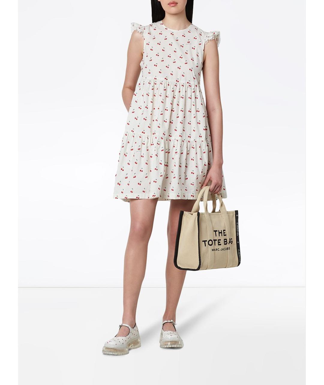 MARC JACOBS Бежевая тканевая сумка тоут, фото 4