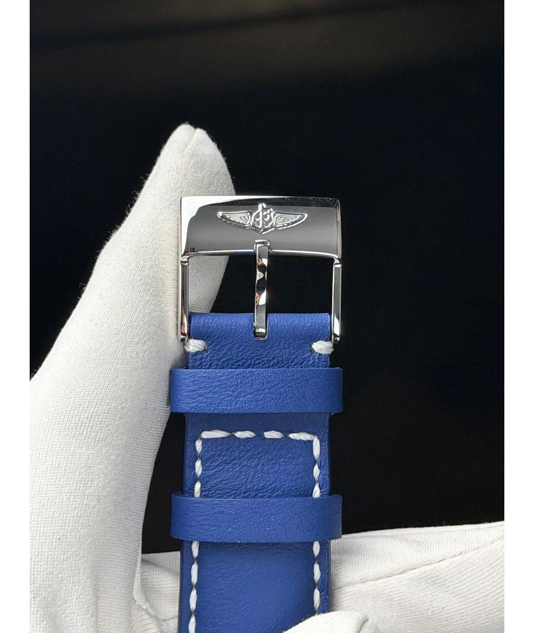 BREITLING Синие часы из желтого золота, фото 6