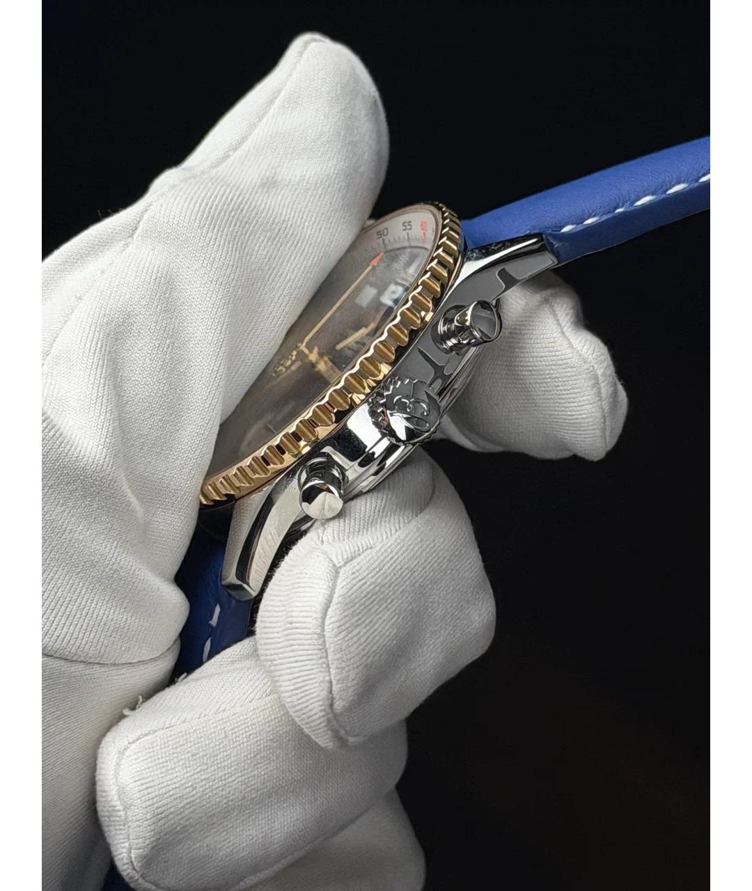 BREITLING Синие часы из желтого золота, фото 3