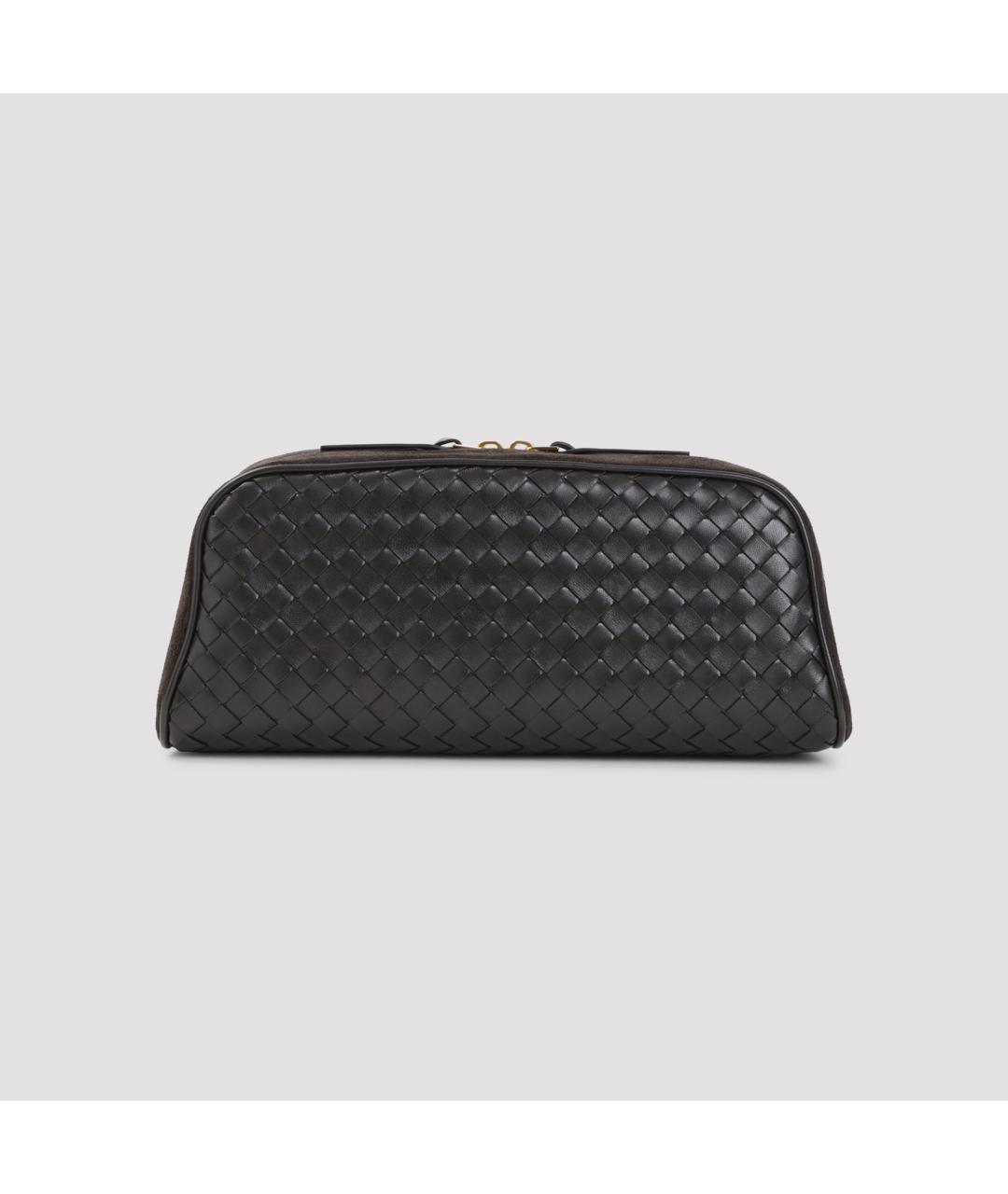 BOTTEGA VENETA Коричневая кожаная косметичка, фото 2