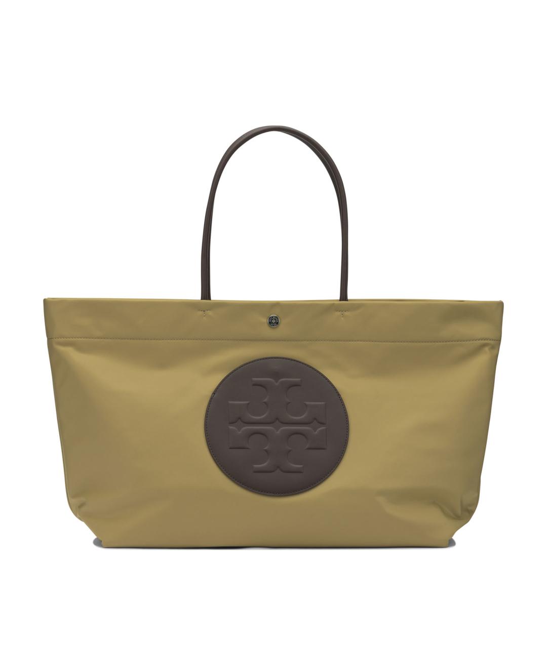 TORY BURCH Бежевая тканевая сумка тоут, фото 1